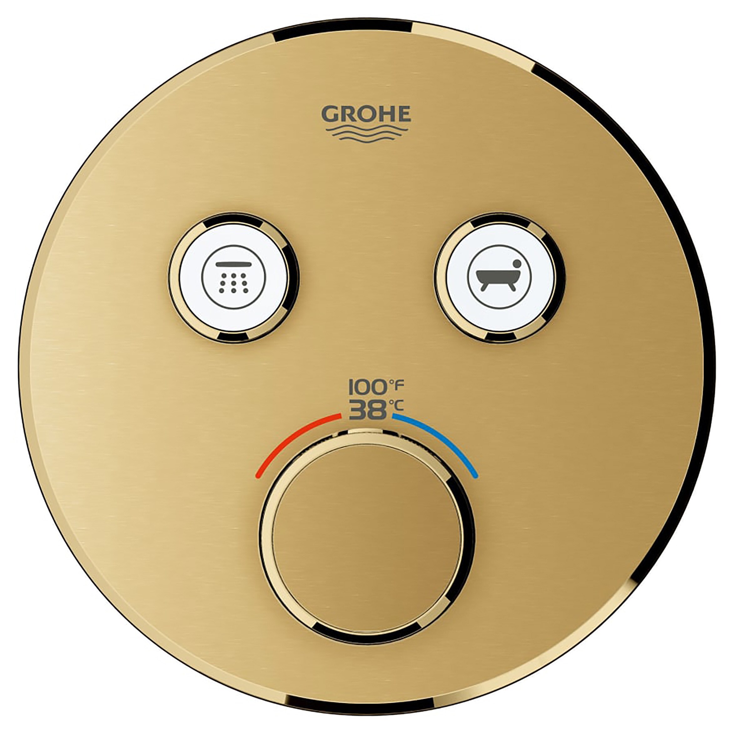 GROHE 29137GN0 Brushed Cool Sunrise 3-Handle Push-button Shower Faucet Handle