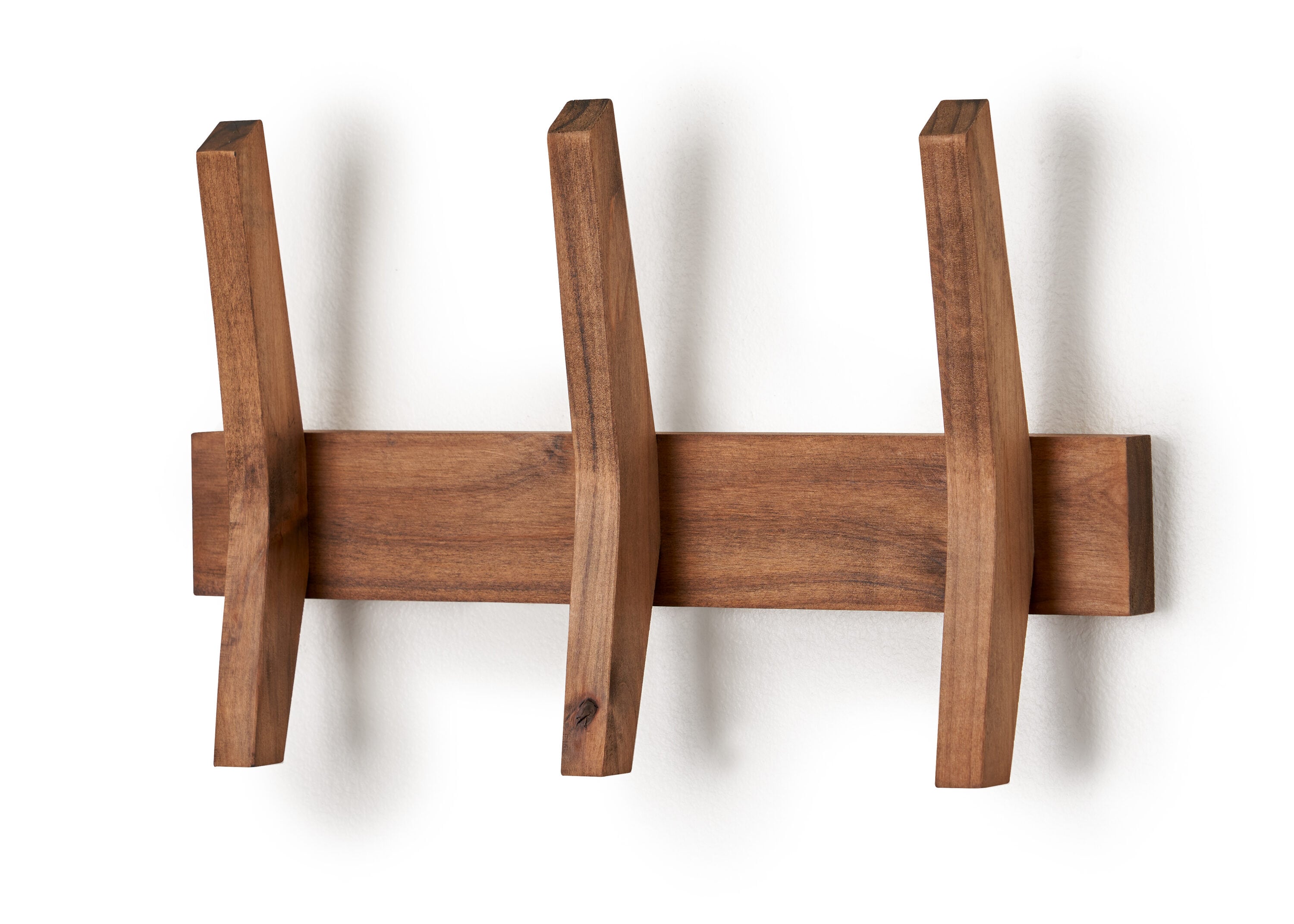 Wood Wall Hooks, 2 Set Wooden Wall Hooks Wood Hooks Coat Hooks Cone, M,  Walnut - Yahoo Shopping