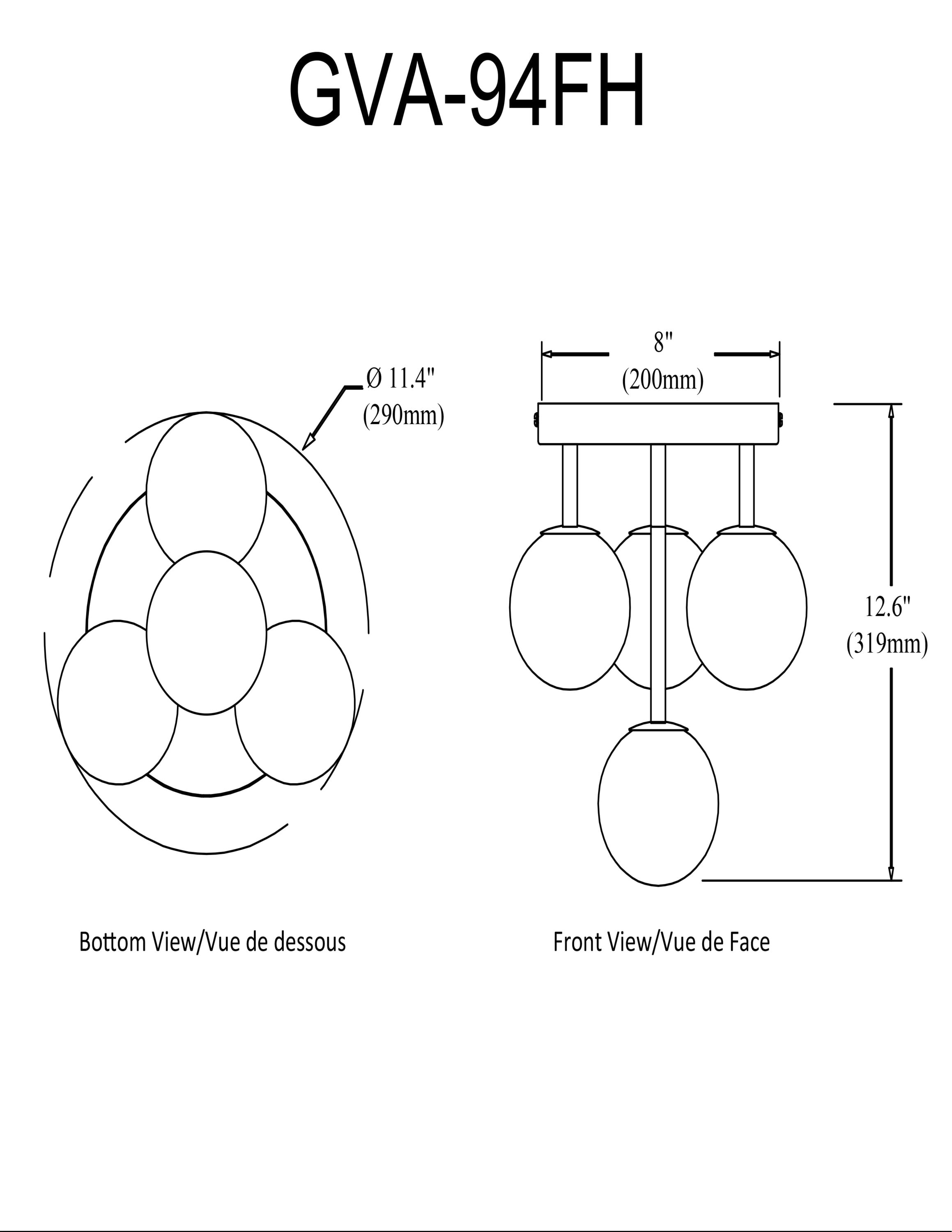 Dainolite GVA-94FH-MB flushmounts - View #3