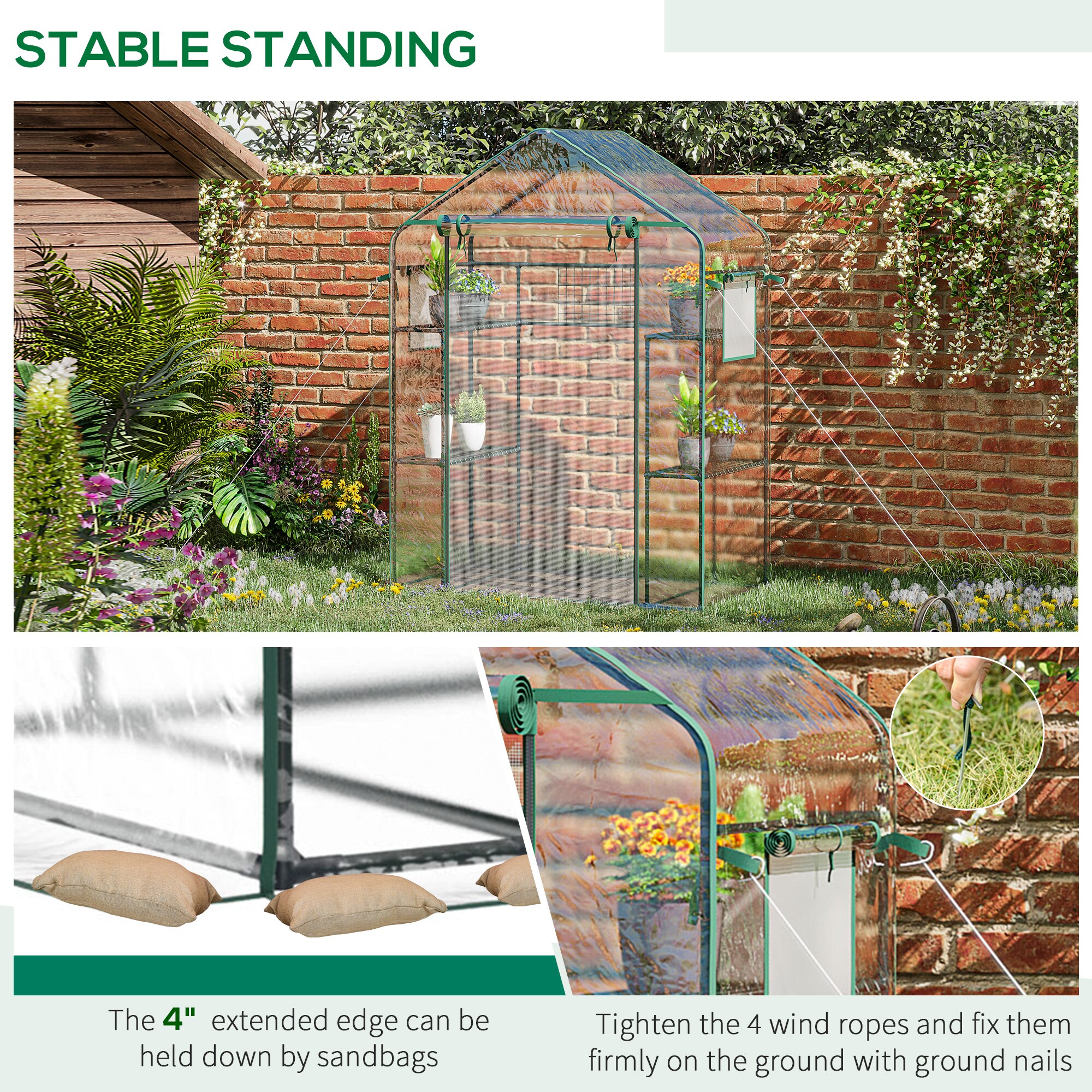 Outsunny 845-905V00CR greenhouses - View #5