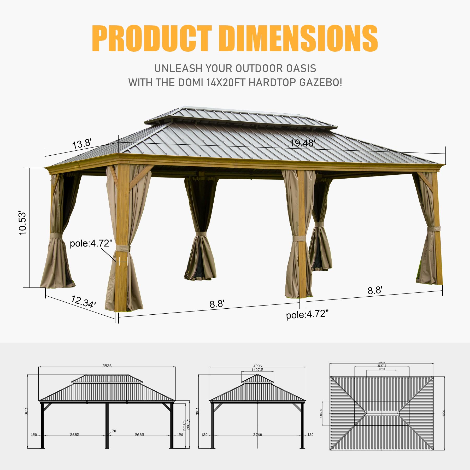 Mondawe MD-CPL-00099 Wood-Resin-Gazebos - View #6