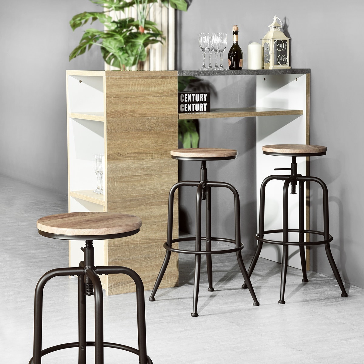 CASAINC ANACLETUS OAK LMKZ stools - View #4