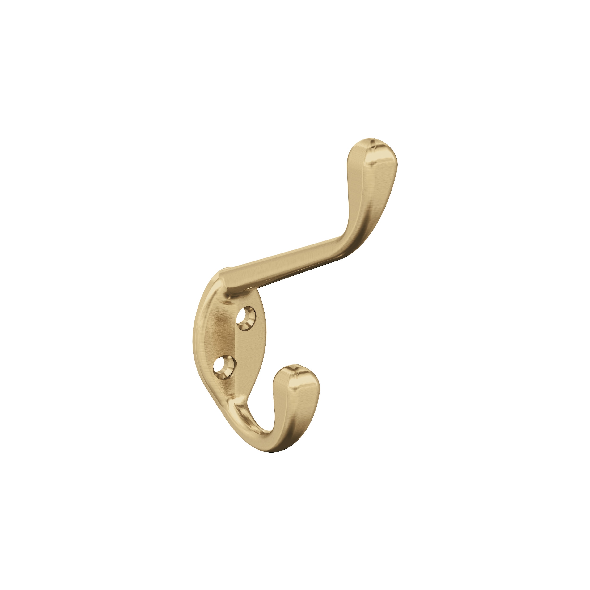 Amerock 2-Hook 0.4375-in x 4.4375-in H Champagne Bronze Decorative Wall Hook  (25-lb Capacity) in the Decorative Wall Hooks department at