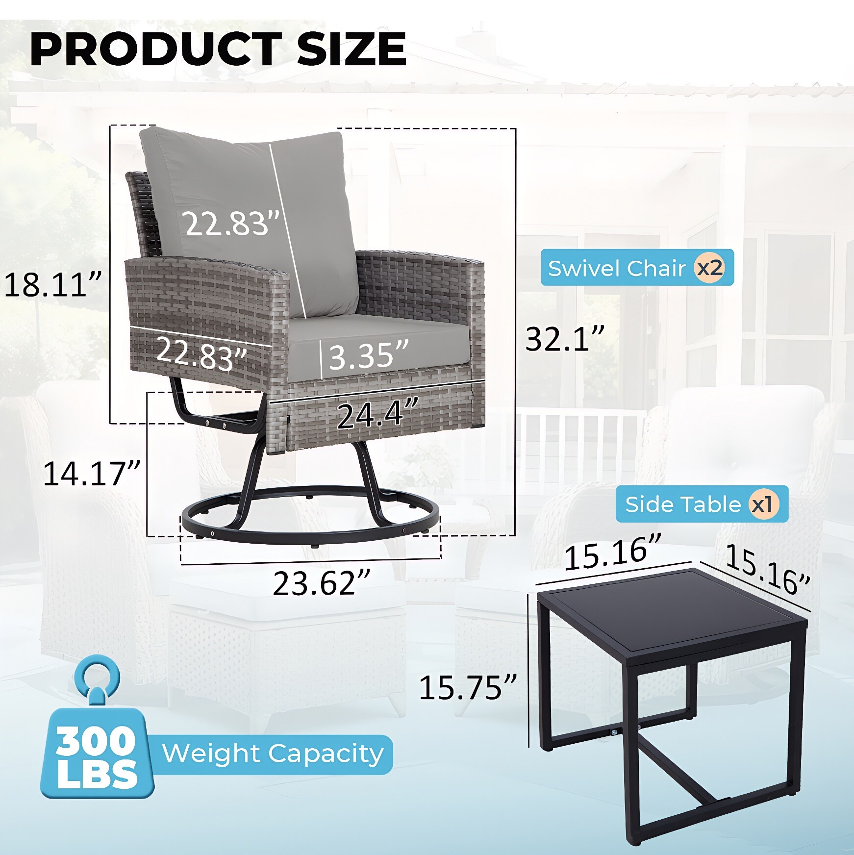 CESICIA WOF-TSC-04 Patio-Chairs - View #4