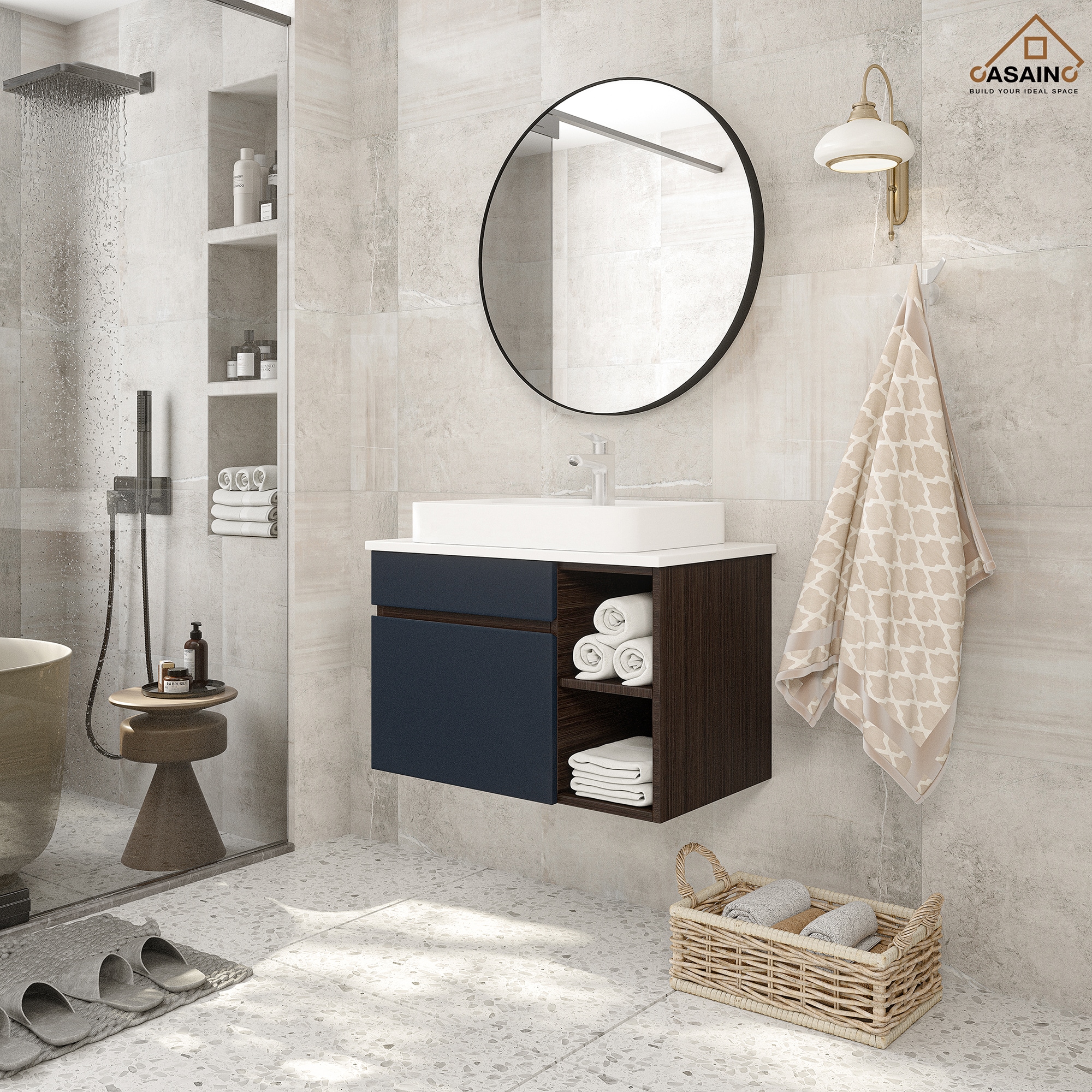 CASAINC WF-JMJ-BCB 1324 WH Bath-Vanity-Combo - View #2