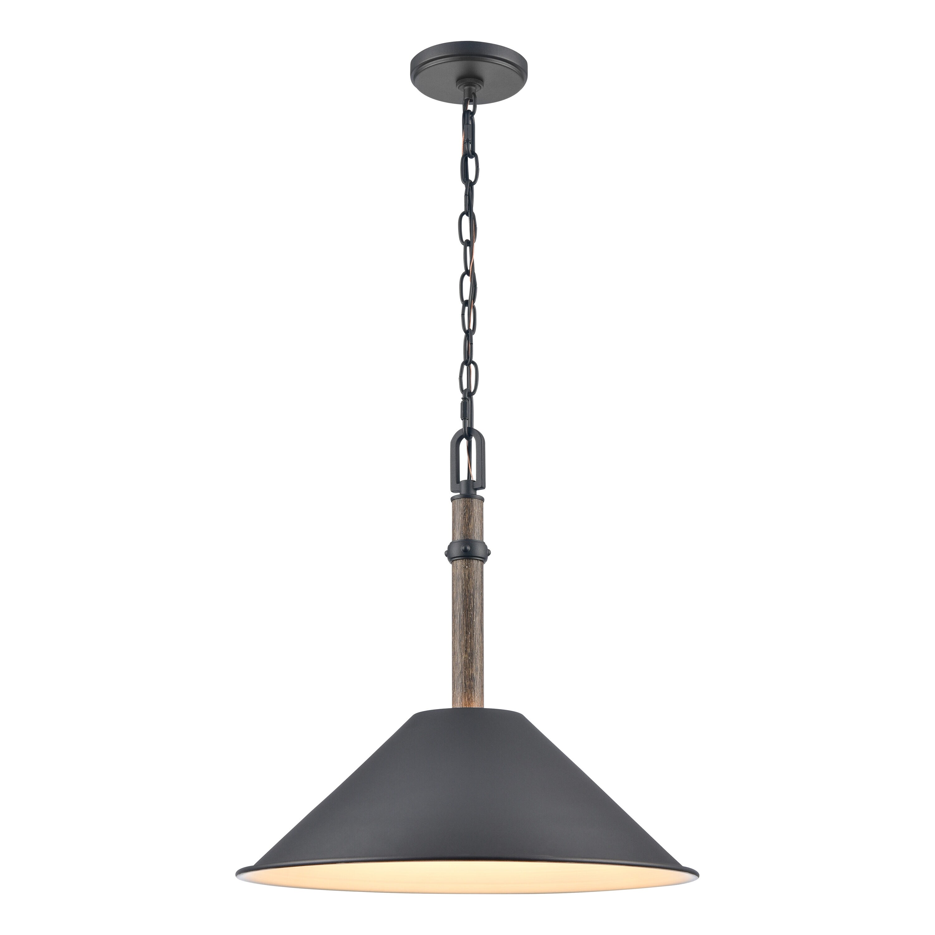 Westmore by ELK Lighting LW-202302010201 Willow Charcoal Black Transitional Cone Medium Hanging Pendant light