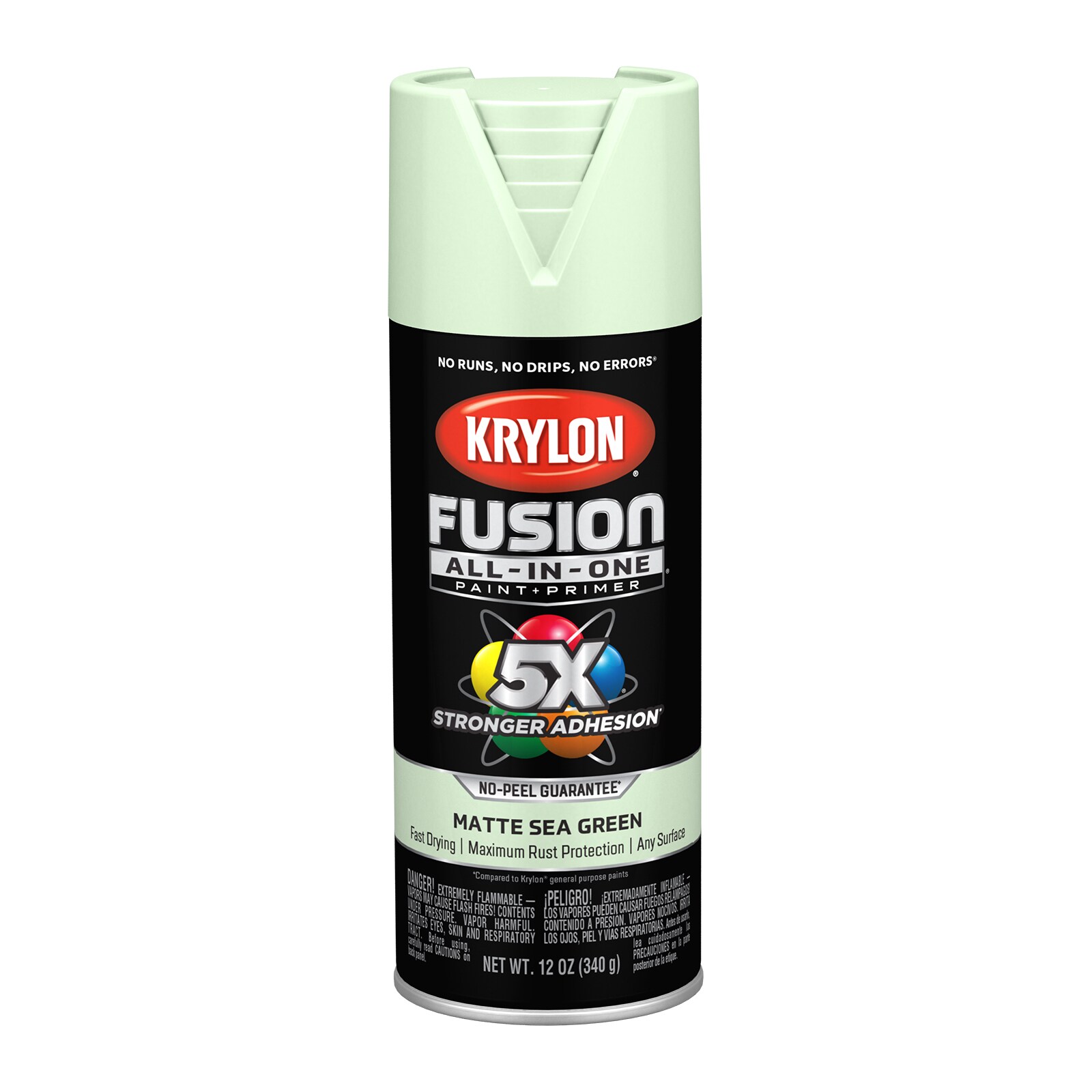 Krylon Fusion All-In-One Matte Sea Green Spray Paint and Primer In One (NET WT. 12-oz)