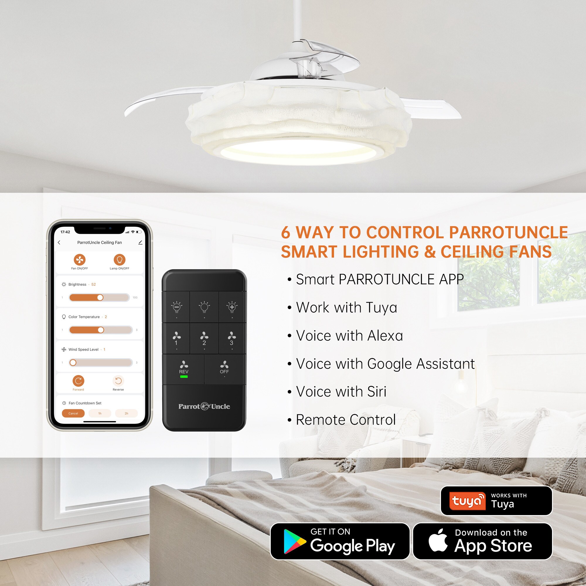 Parrot Uncle F4615-SMART Ceiling-Fans - View #3