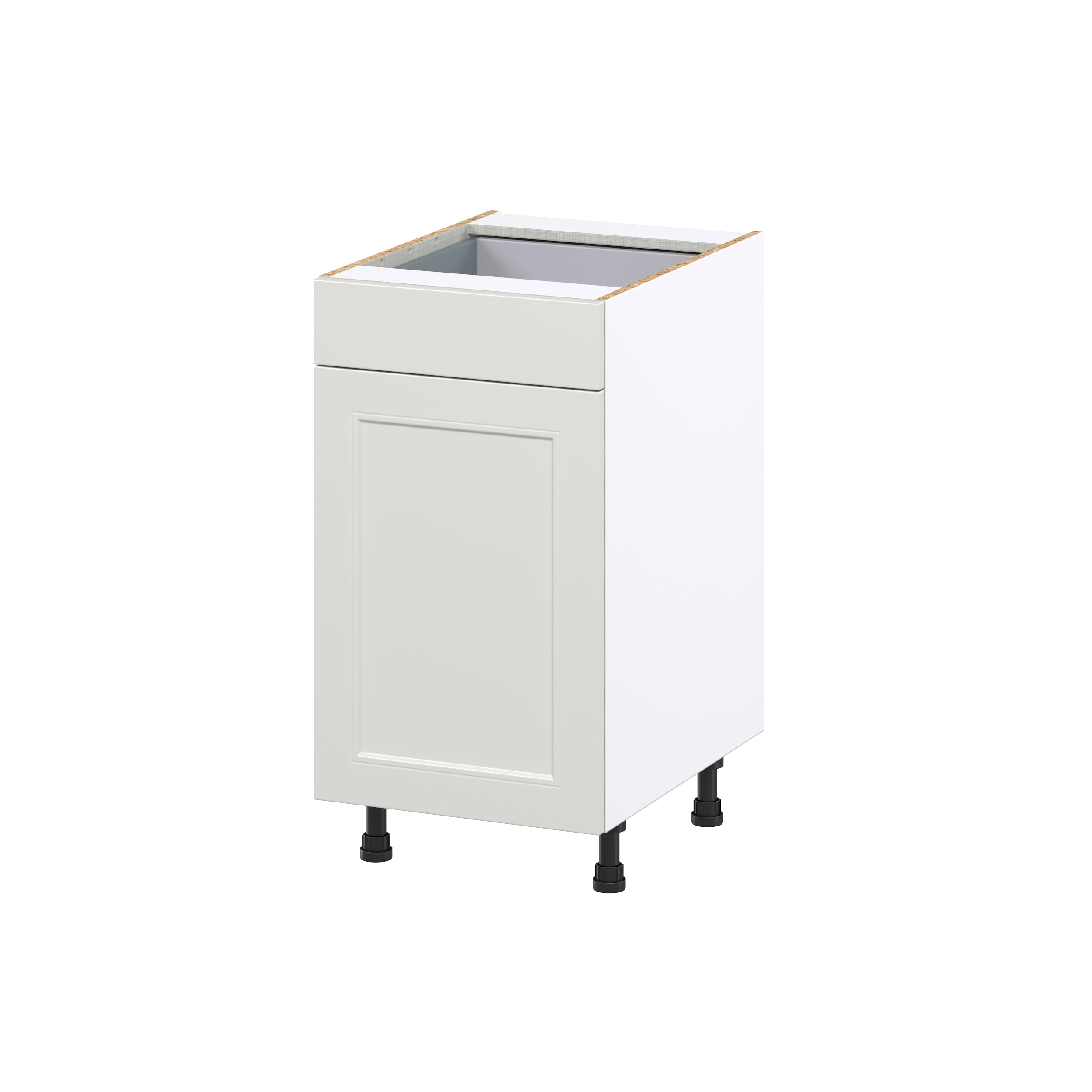 Hugo&Borg Belcourt 18-in W x 34.5-in H x 24-in D Gray Painted 2-Drawers Base Fully Assembled Cabinet (Recessed Panel Shaker Style)