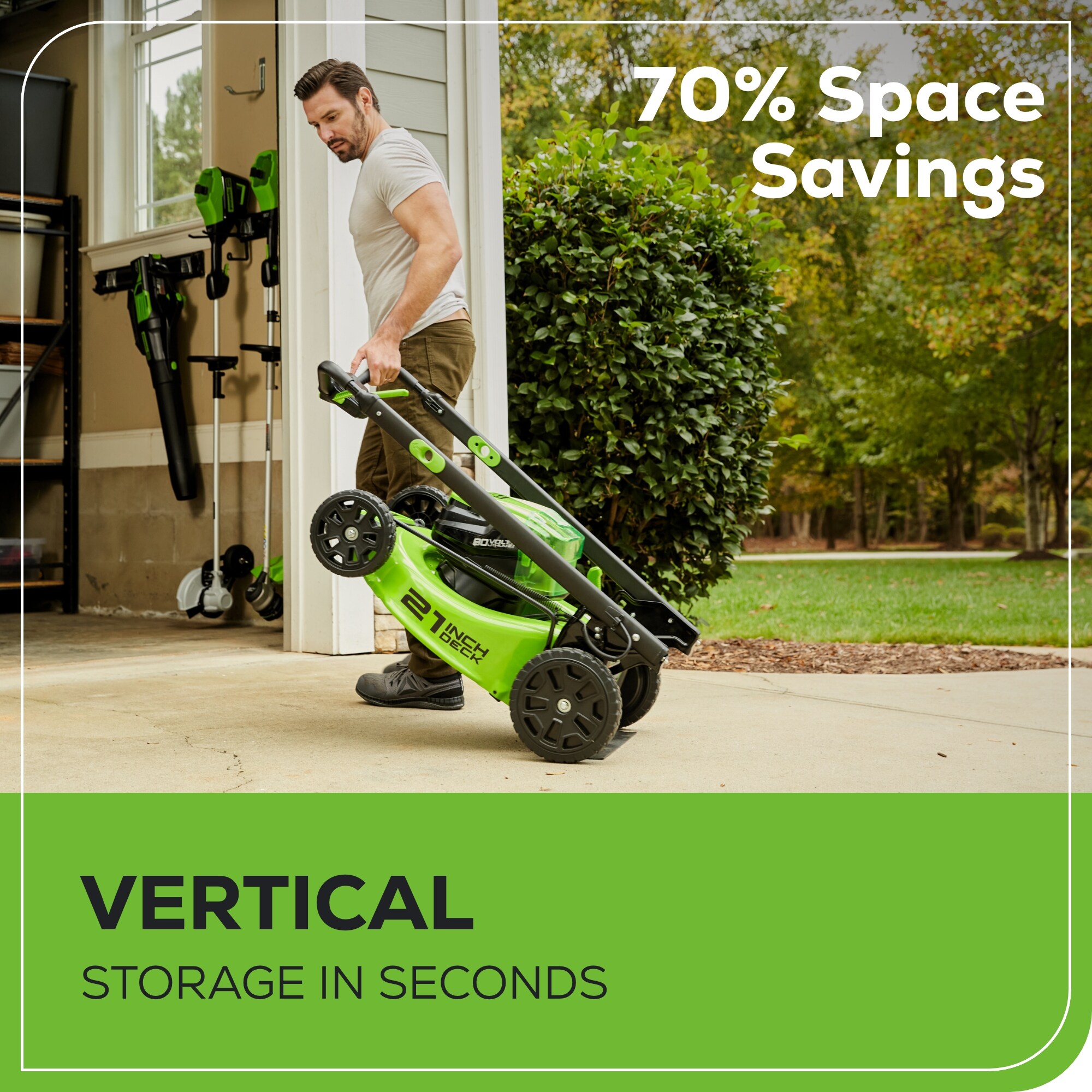 Greenworks MO80L412 Cordless-Elec-Push-Mowers - View #7