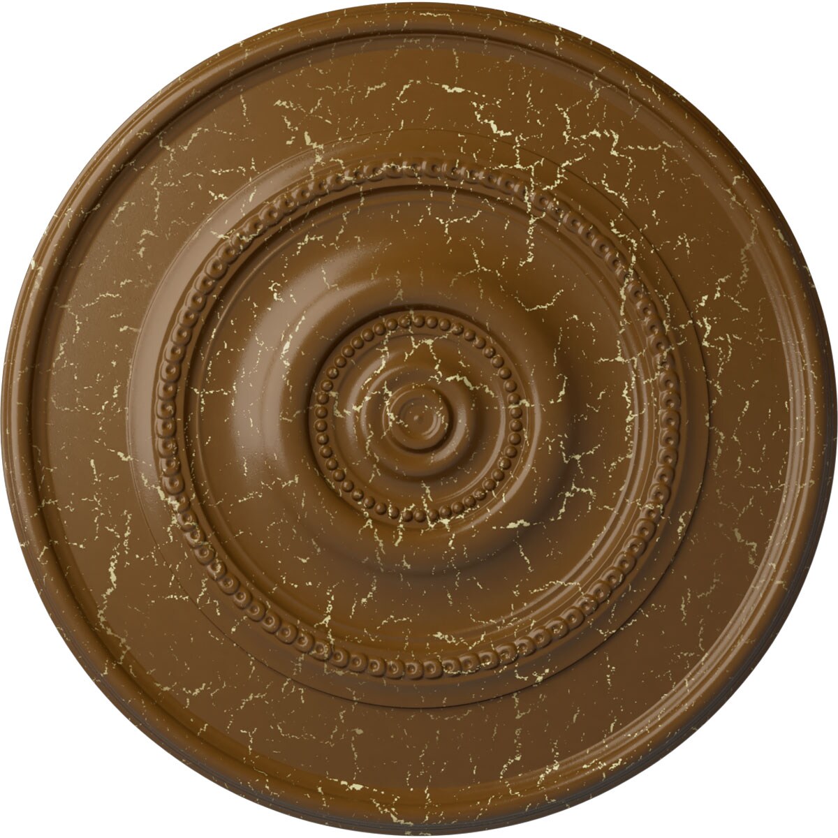 Ekena Millwork CM24RESTC Traditional Reece 24.375-in W x 24.375-in L Painted Smokey Topaz Crackle Polyurethane Whole Ceiling Medallion