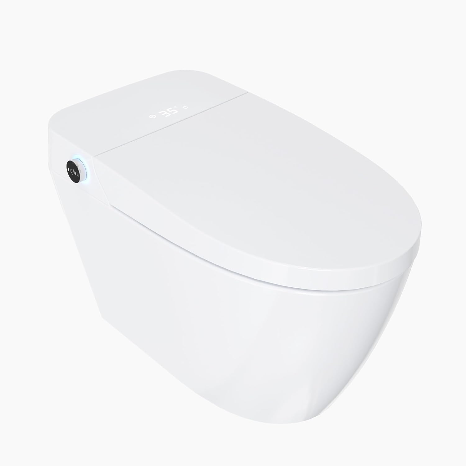Garvee - Smart Toilet with Bidet One-Piece Design Heated Seat Auto Open/Close Lid Foot Sensing Au...