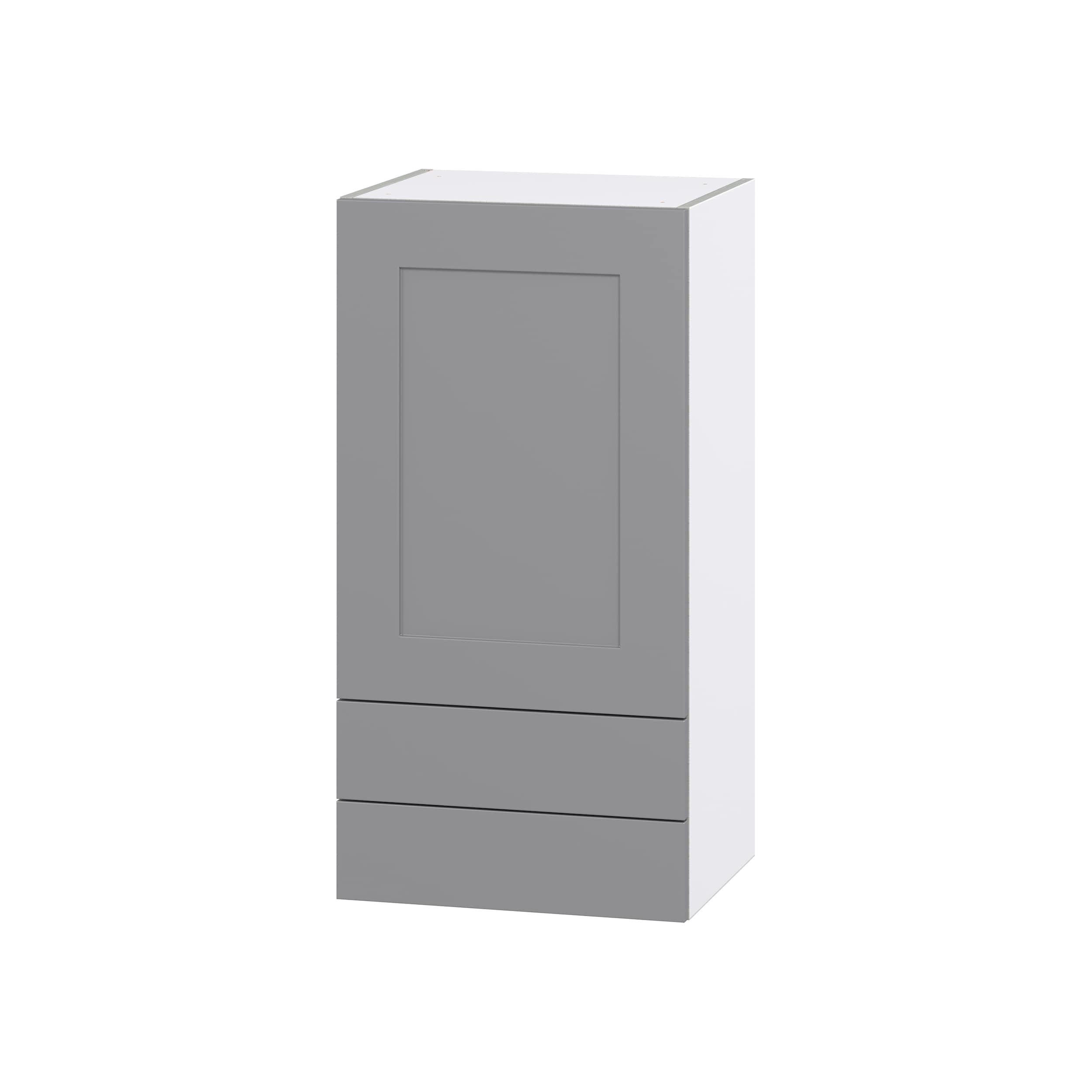 Hugo&Borg Beaumont 18-in W x 35-in H x 14-in D Slate Gray Wall Fully Assembled Cabinet (Flat Panel Shaker Door Style)