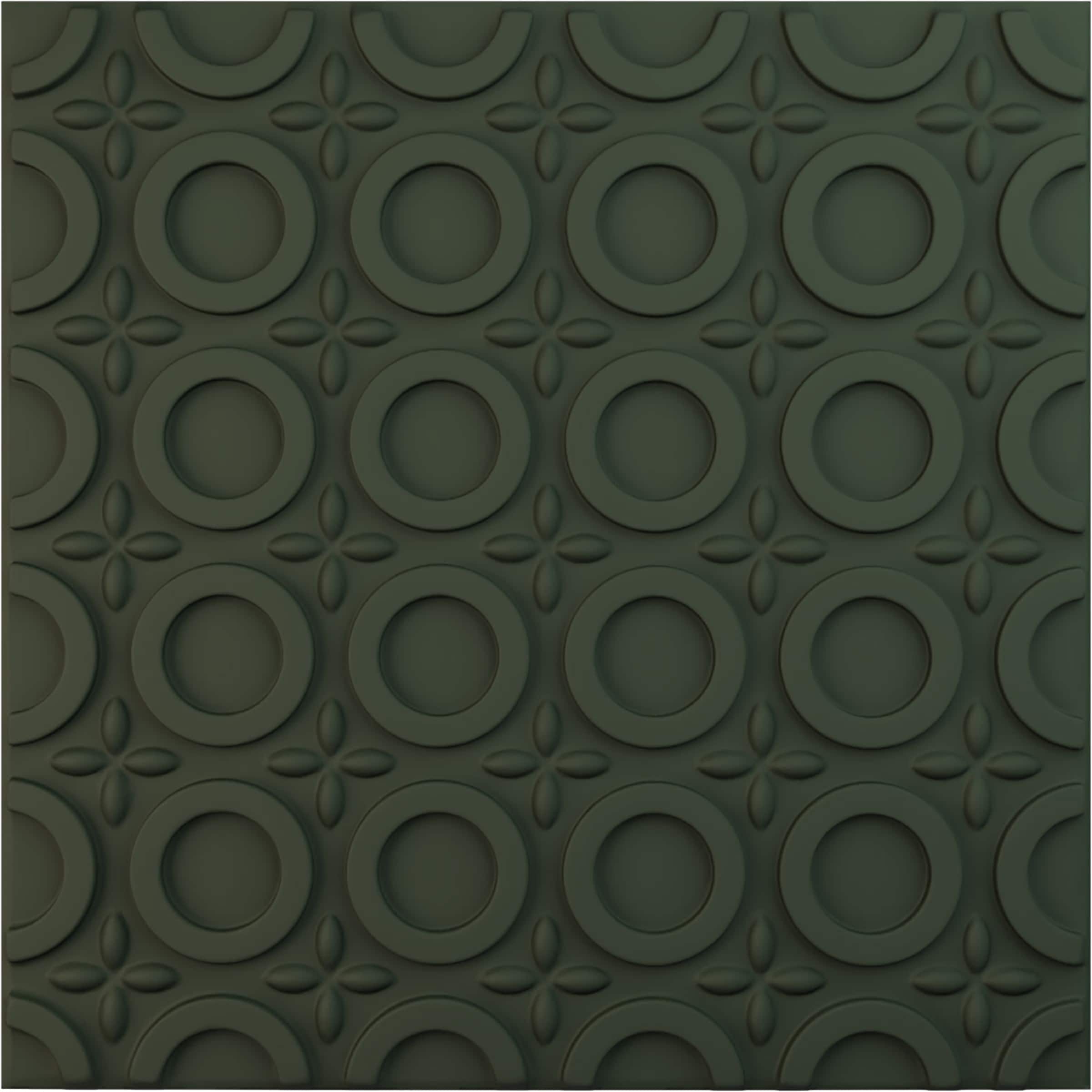 Ekena Millwork WP20X20ASGHC 19-5/8-in x 19-5/8-in Embossed Paintable/Stainable Green PVC Abstract Wall Panel ( 2.67-sq ft )