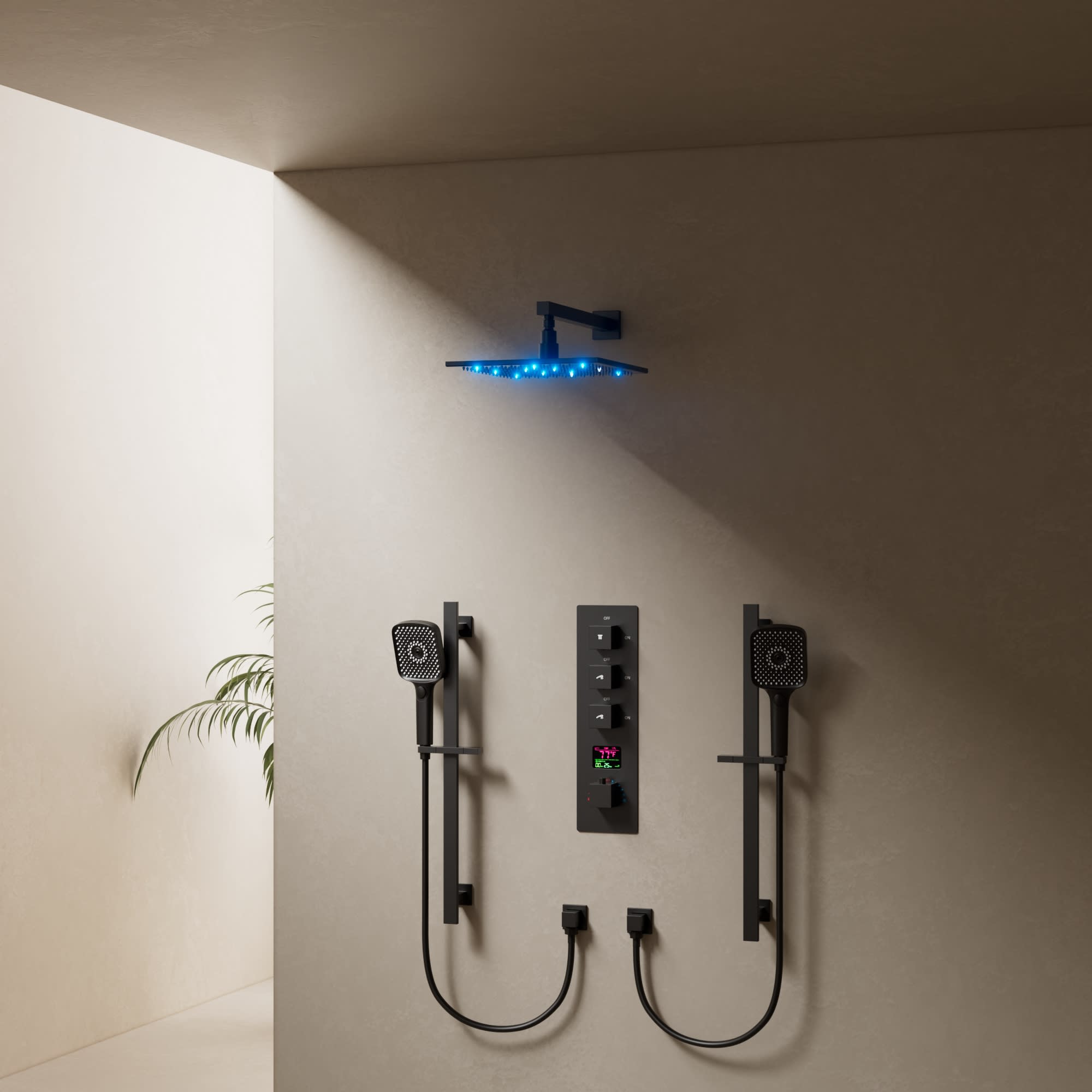 EVERSTEIN SFS-1073-BK12 Showerhead-Bar-Panels - View #15