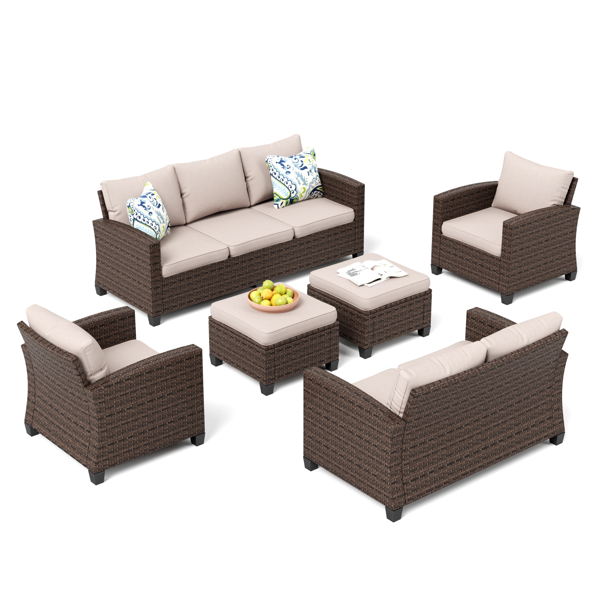 Sunshine Valley CR007-02-9-BE Patio-Conversation-Sets - View #2