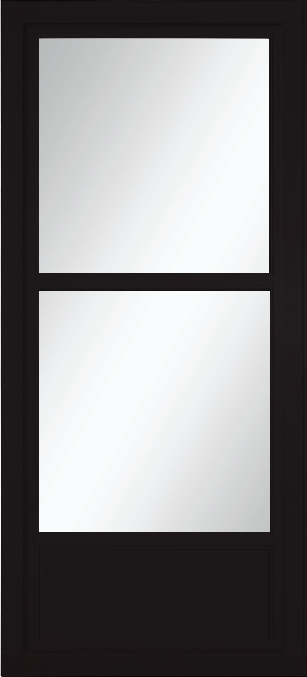 Tradewinds Selection 36-in x 81-in Obsidian Mid-view Retractable Screen Aluminum Storm Door in Black | - LARSON 14606052