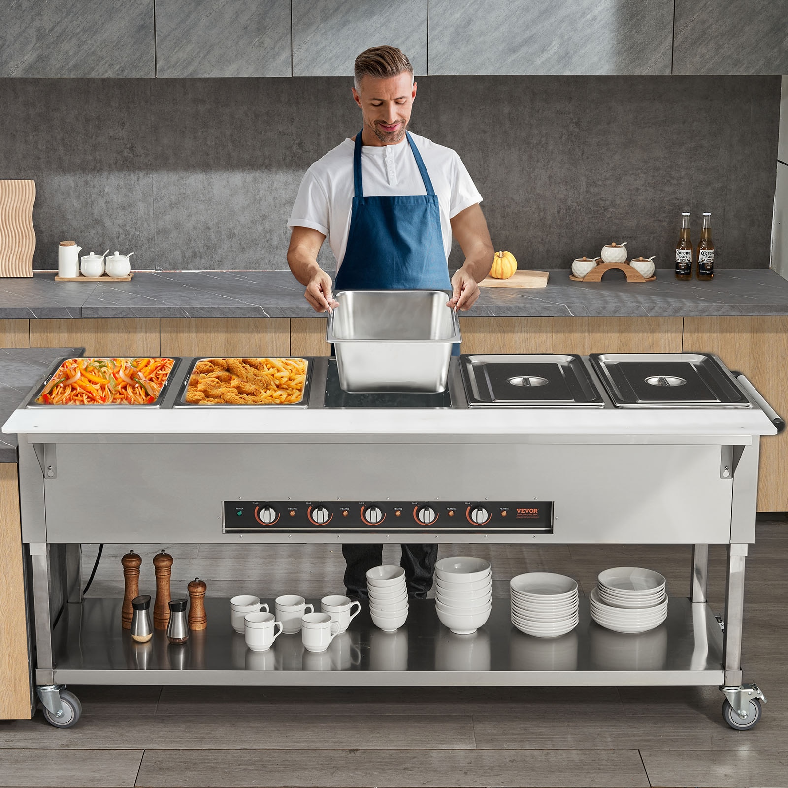 VEVOR DGBXGLZ60110V7K9SV1 Buffet-Servers - View #2