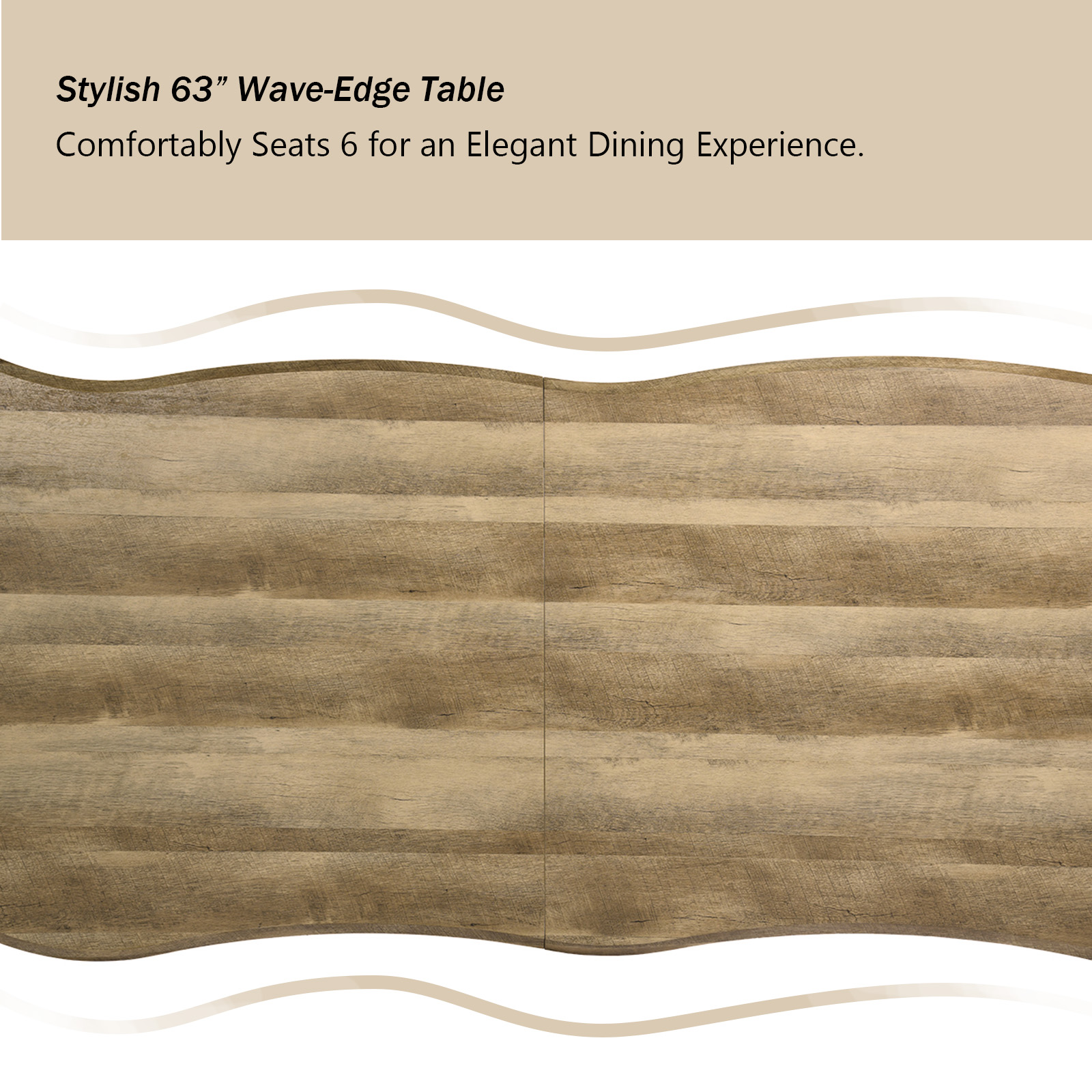 Homy Casa LANCEL KD WALNUT Dining-Tables - View #7