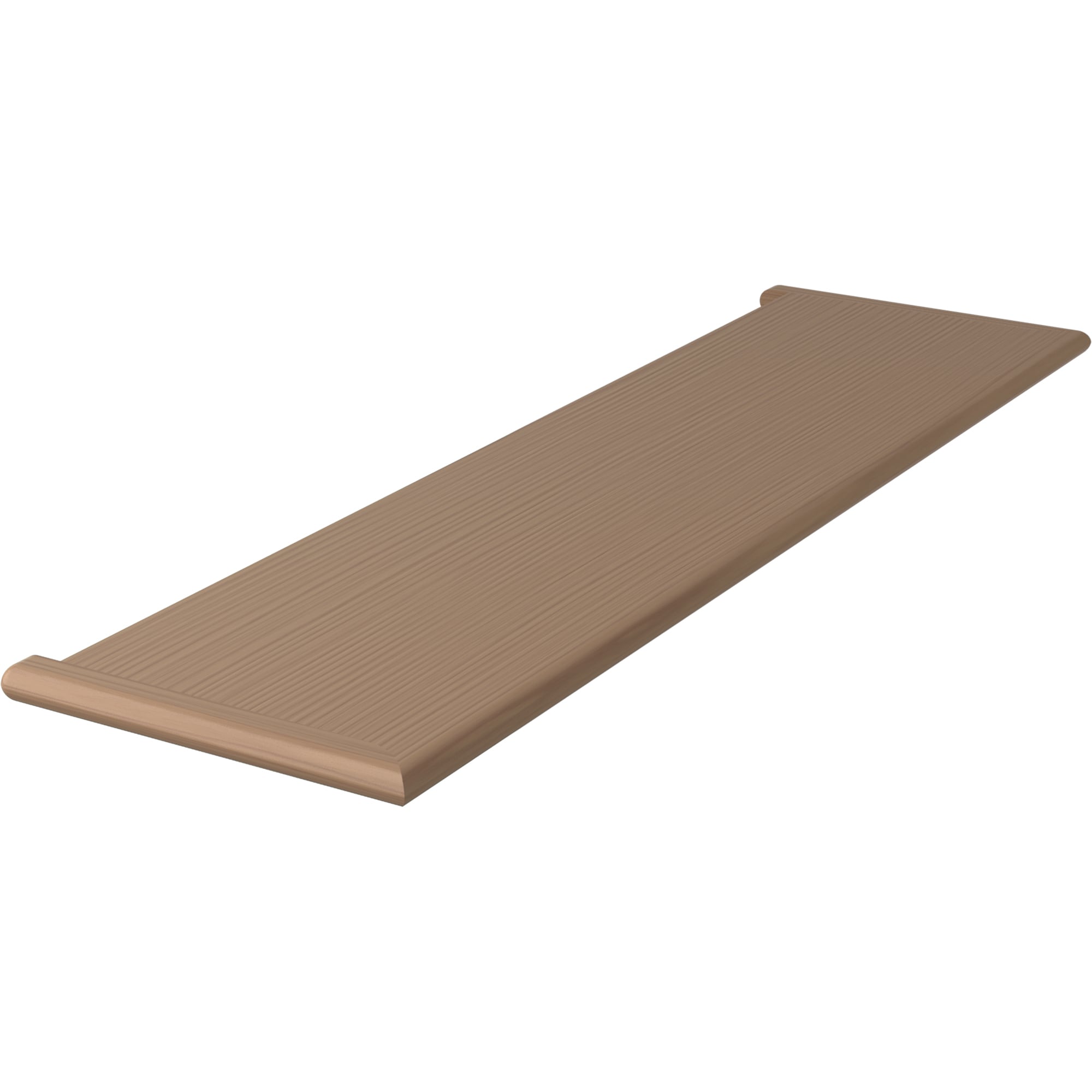 L.J. Smith Stair Systems 807011X42MR2-P 42-in x 11.5-in x 1-in Brown Poplar Double return Bullnose Stair Tread