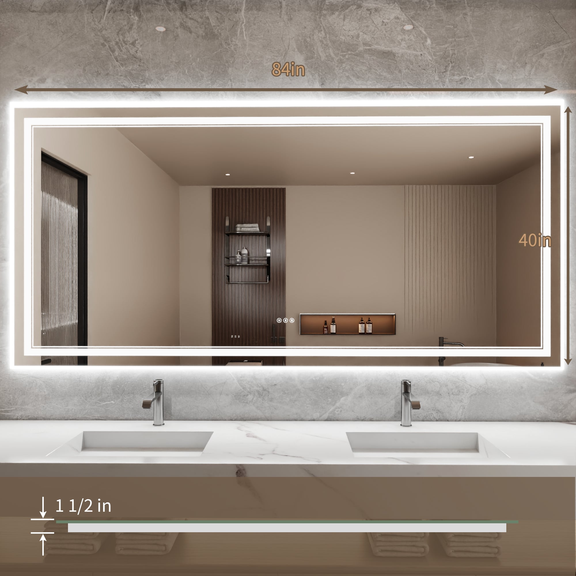 Bayfeve BFXB-17S4084-MIR Framed-Bath-Mirrors - View #6