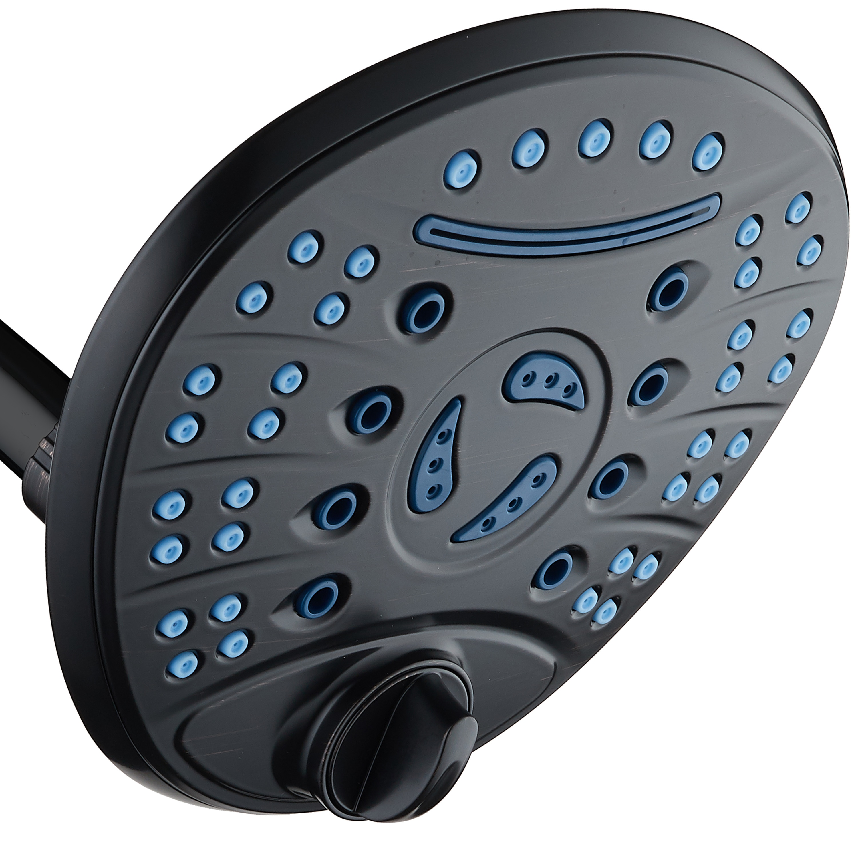 AquaCare 43333 8.0 -Spray Oil Rubbed Bronze 7-in Polygon Fixed High Pressure Rain Shower Head 2.5 GPM