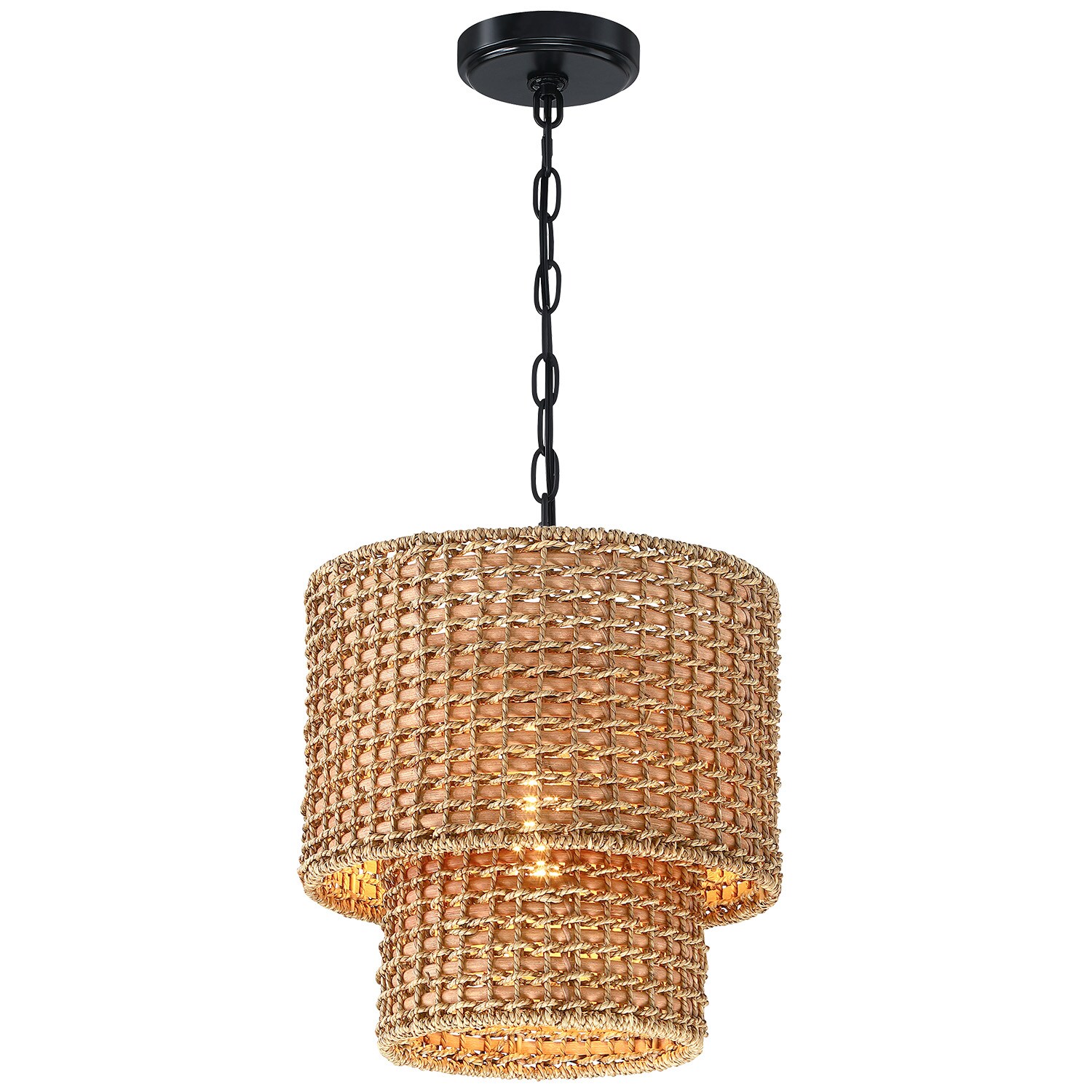 woven drum lamp shade