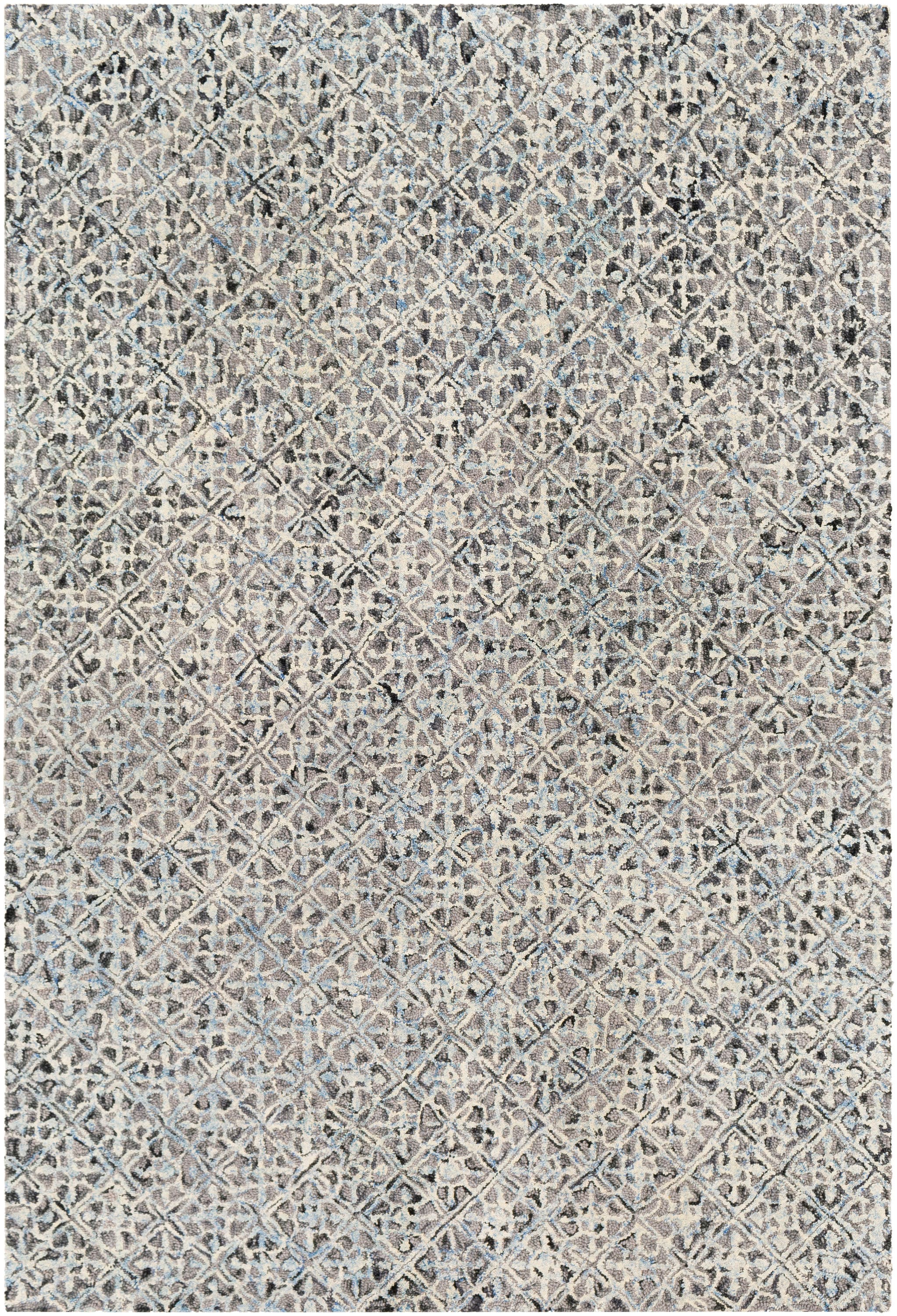 Surya AVO2303-810 Avon 8 x 10 (ft) Tufted Wool Gray Rectangular Indoor Trellis Industrial Line dry only Area rug