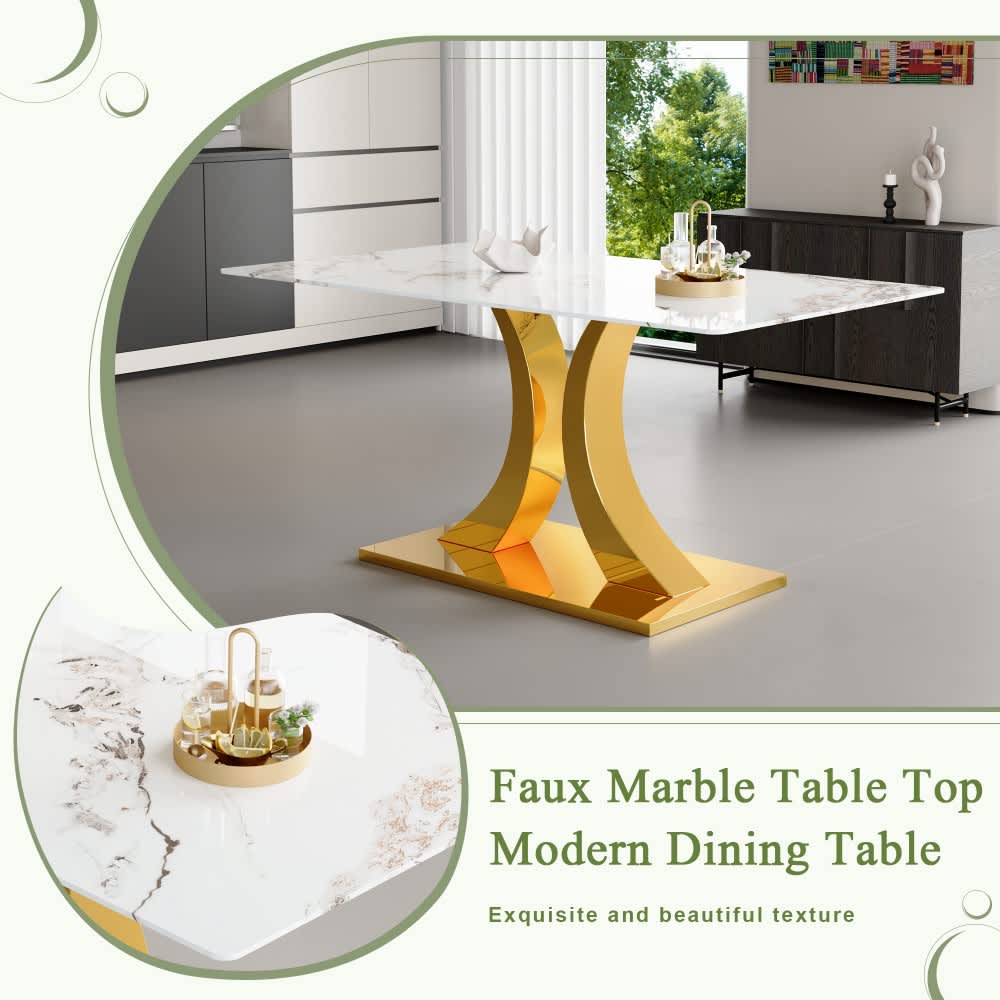 Coolbibila MADDOX-TABLE-GOLD Dining-Tables - View #6