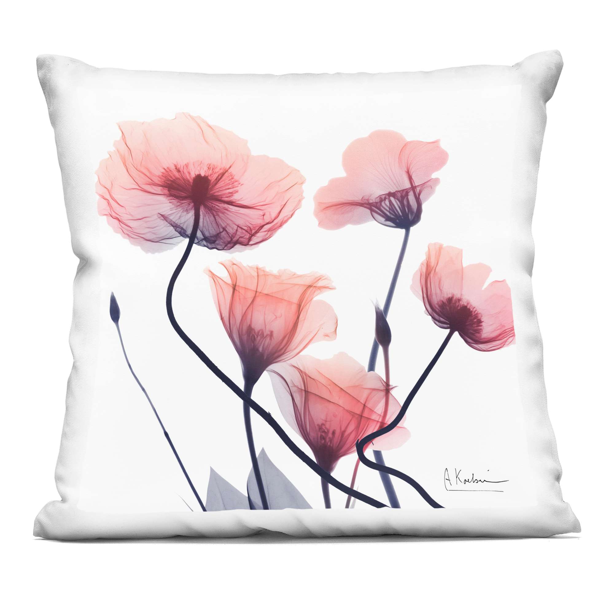 Stupell Pink Chic Budding Flowers Decorative Printed Throw Pillow Design by Albert Koetsier - Accent - Polyester - Single, image size:900x900