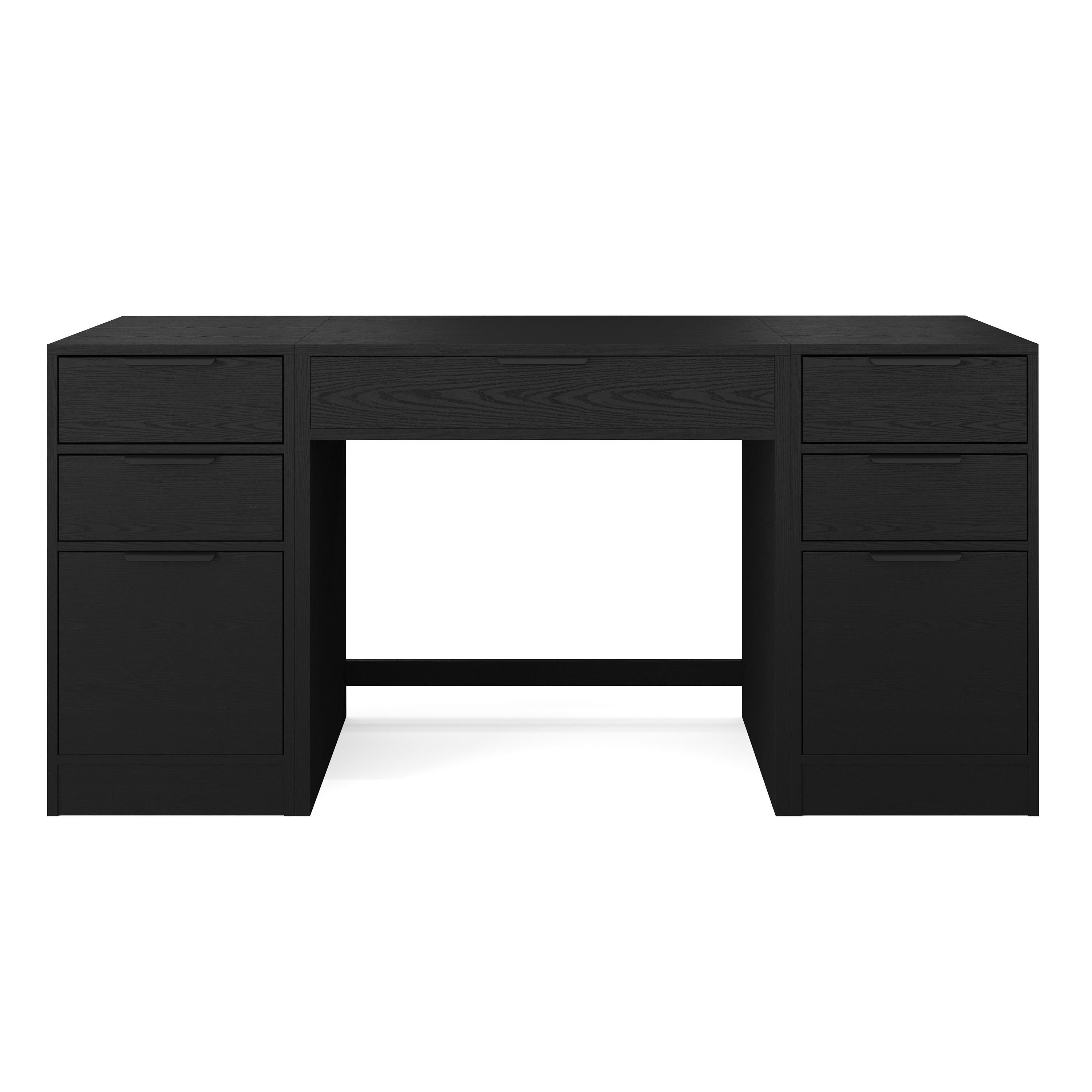 Martha Stewart 196861192722 Kayden 3 -Piece Black Contemporary/Modern Home Office Furniture Set