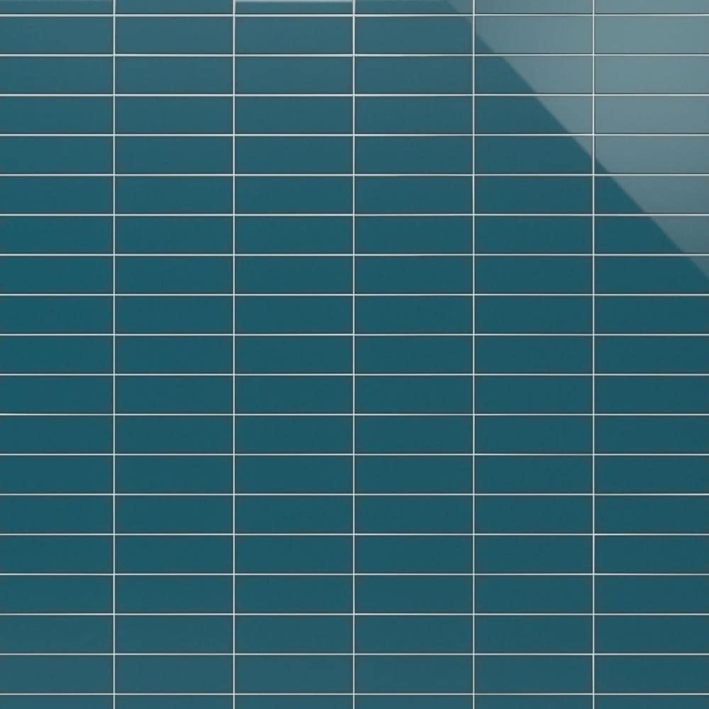 Abbey Road 4 x 12 Blue Polished Porcelain Subway Tile