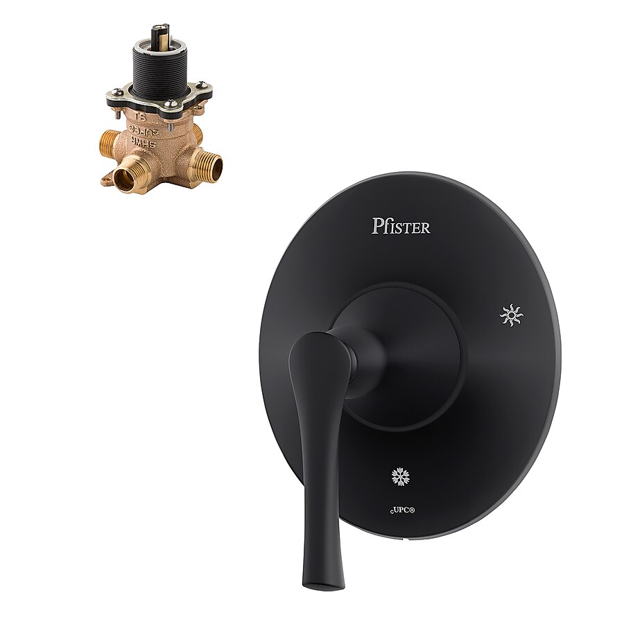 Pfister Rhen Matte Black 1-handle Shower Faucet with Valve Pfister Rhen Matte Black 1-handle Shower Faucet with Valve