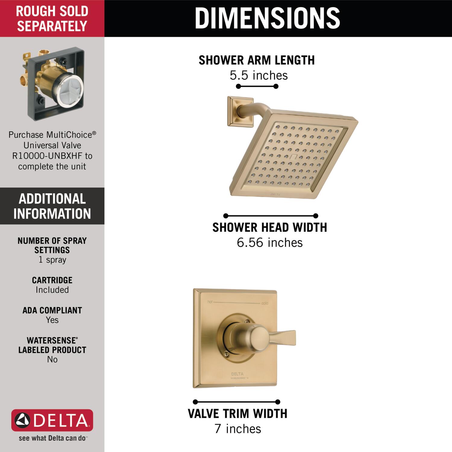 Delta T14251-CZ Tub-Shower-Faucets - View #3