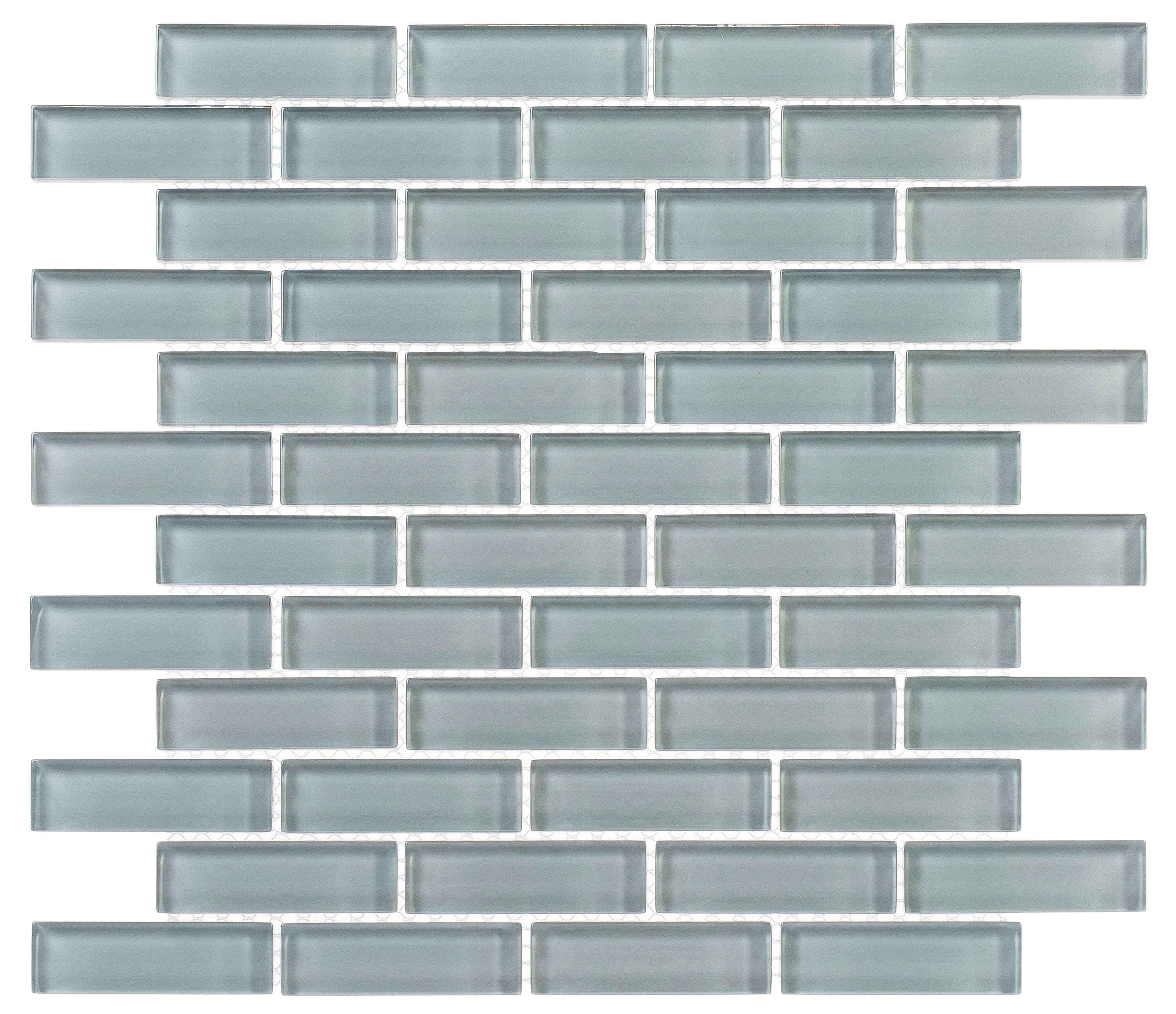 Andova Tiles SAM-ANDENC791 Sample- Spark 6-in x 6-in Polished Glass Brick Look Floor and Wall Tile