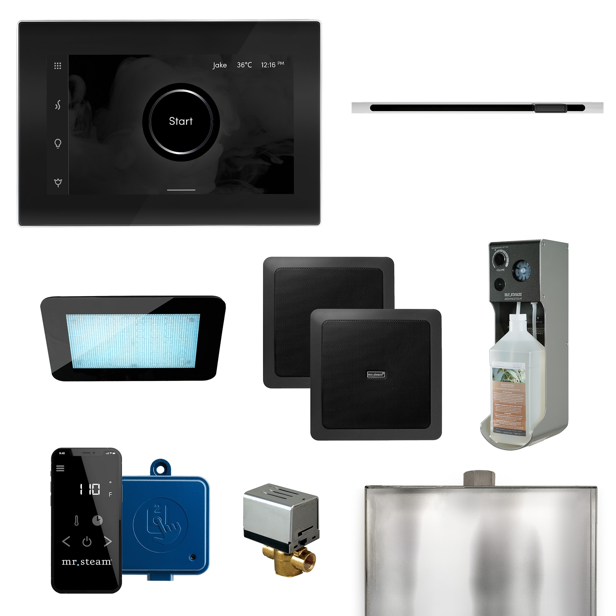 Mr. Steam XDRM1BKLPC Xdream Linear 500-Watt Polished Chrome Steam generator control kit
