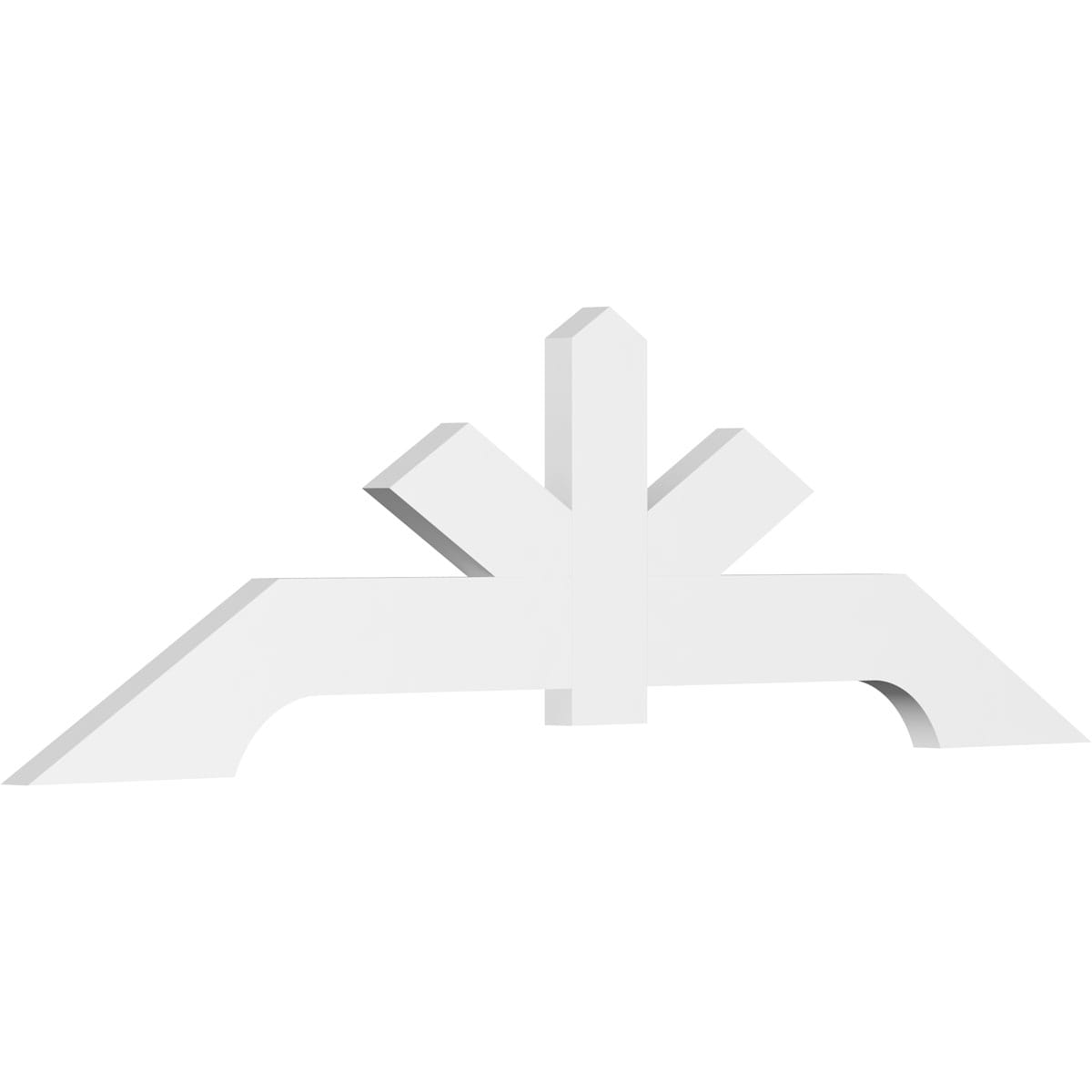 Ekena Millwork GBP084X25X0206VAN00 Vanguard White PVC Gable bracket
