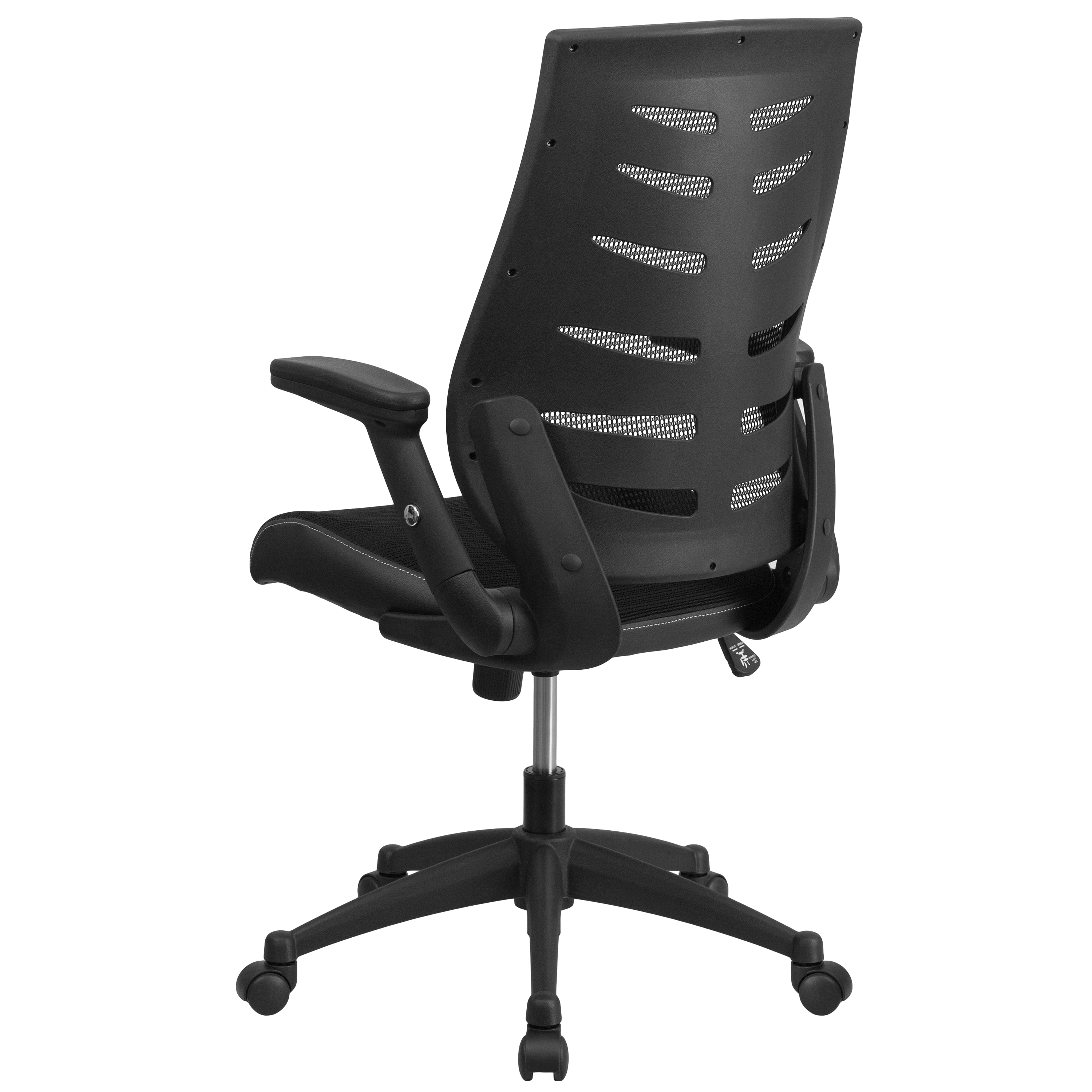 ErgoFlex High Back Black Mesh Executive Swivel Chair with Adjustable Arms
