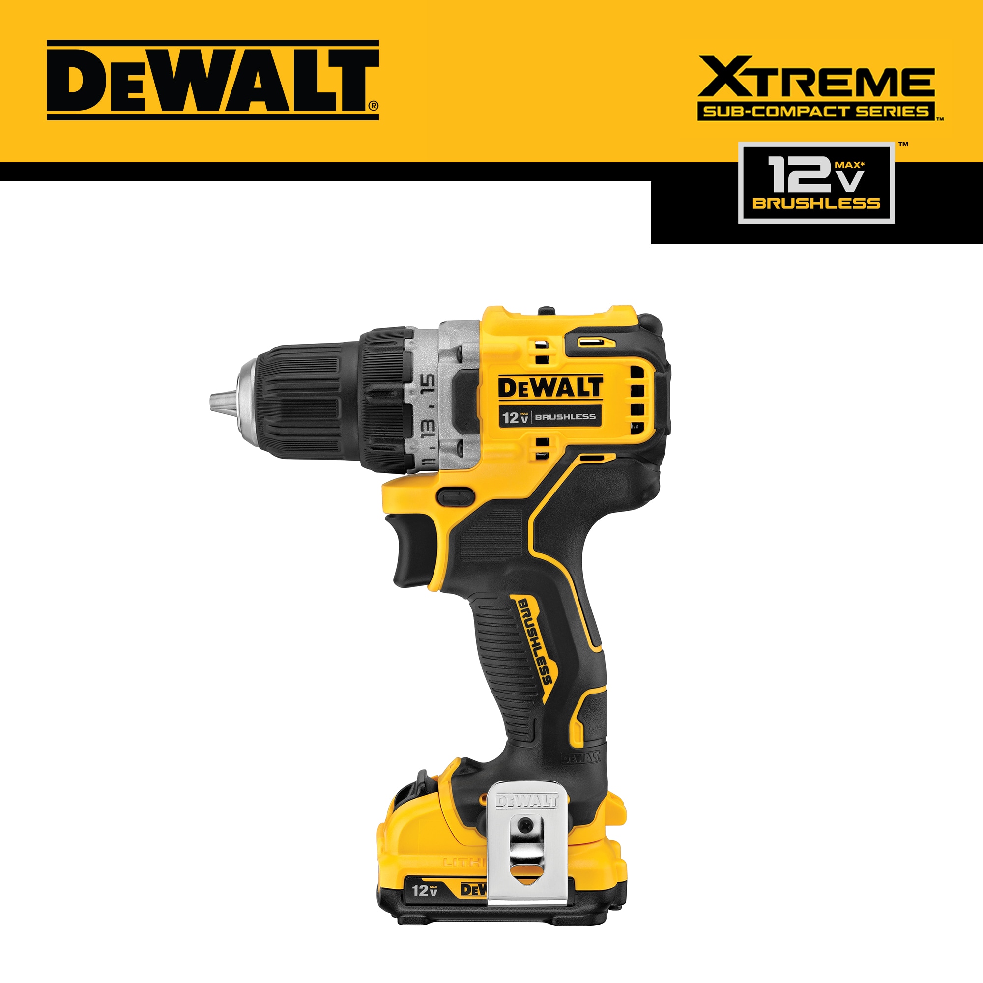 Hick selv skrive DEWALT XTREME 12-volt Max 3/8-in Brushless Cordless Drill (2 Li-ion  Batteries Included and Charger Included) in the Drills department at  Lowes.com