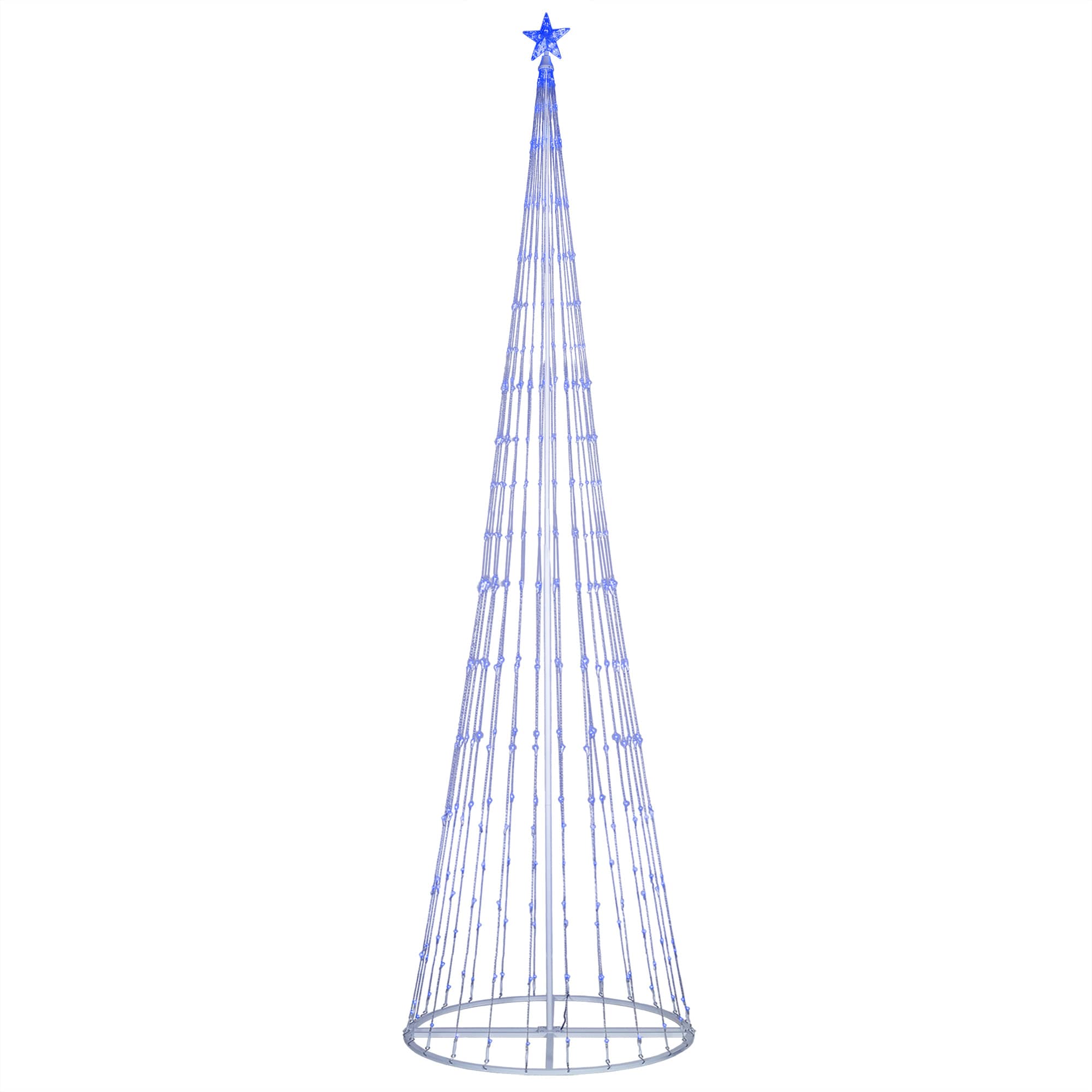 Kringle Traditions 74125 144-Inches Freestanding Christmas tree Yard decoration with Blue LED Lights