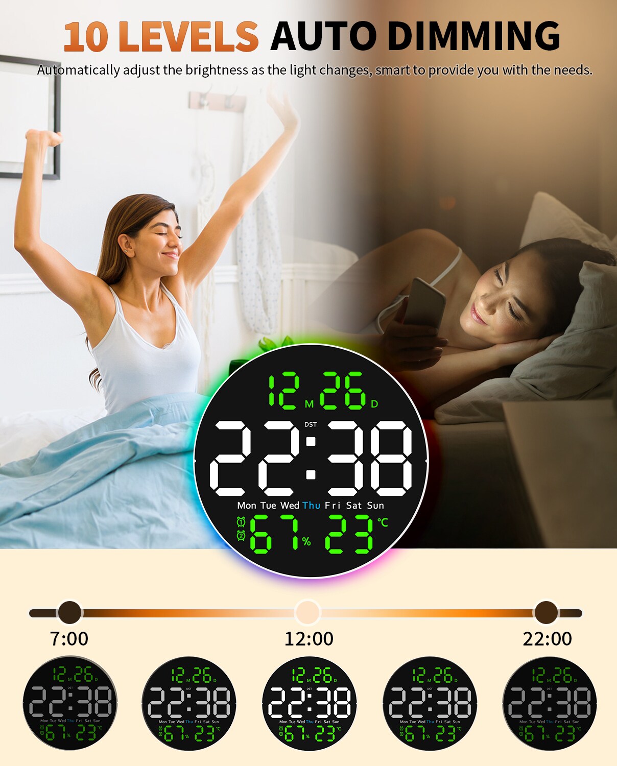 Unique Bargains S26030301UX0517 Indoor-Outdoor-Clocks - View #6