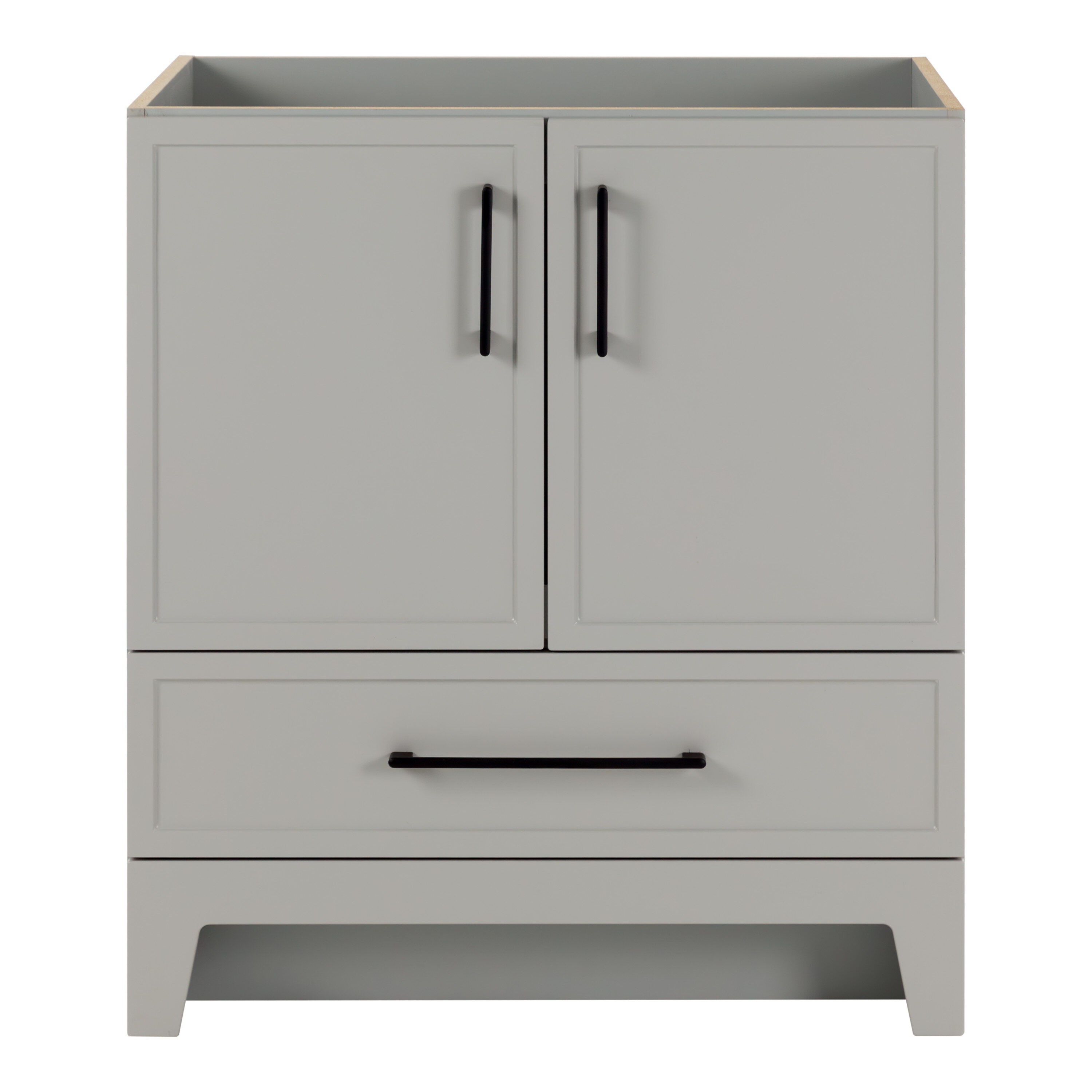 Style Selections W055430P1-CY Meera 30-in Light Gray Bathroom Vanity Base Cabinet without Top