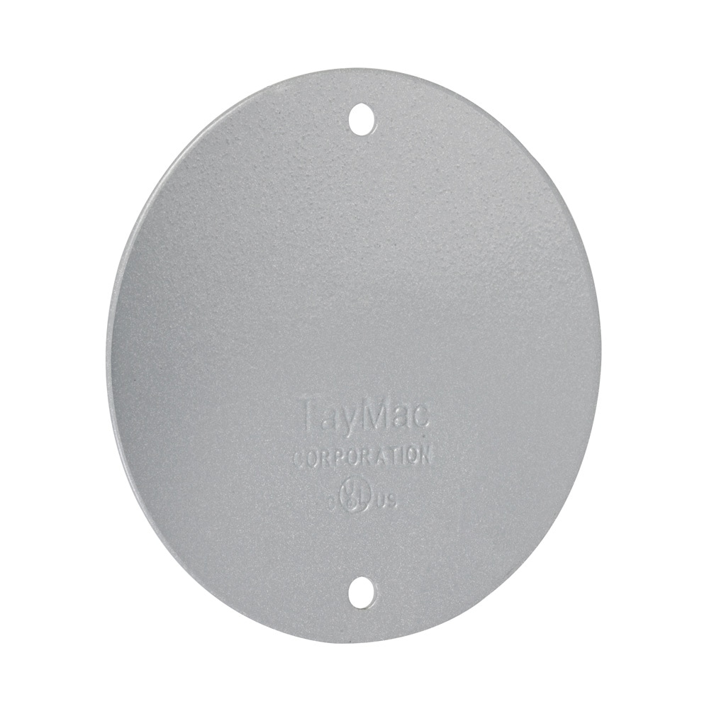 TayMac BC300S 1-Gang Round Gray Metal Weatherproof Electrical Box Cover