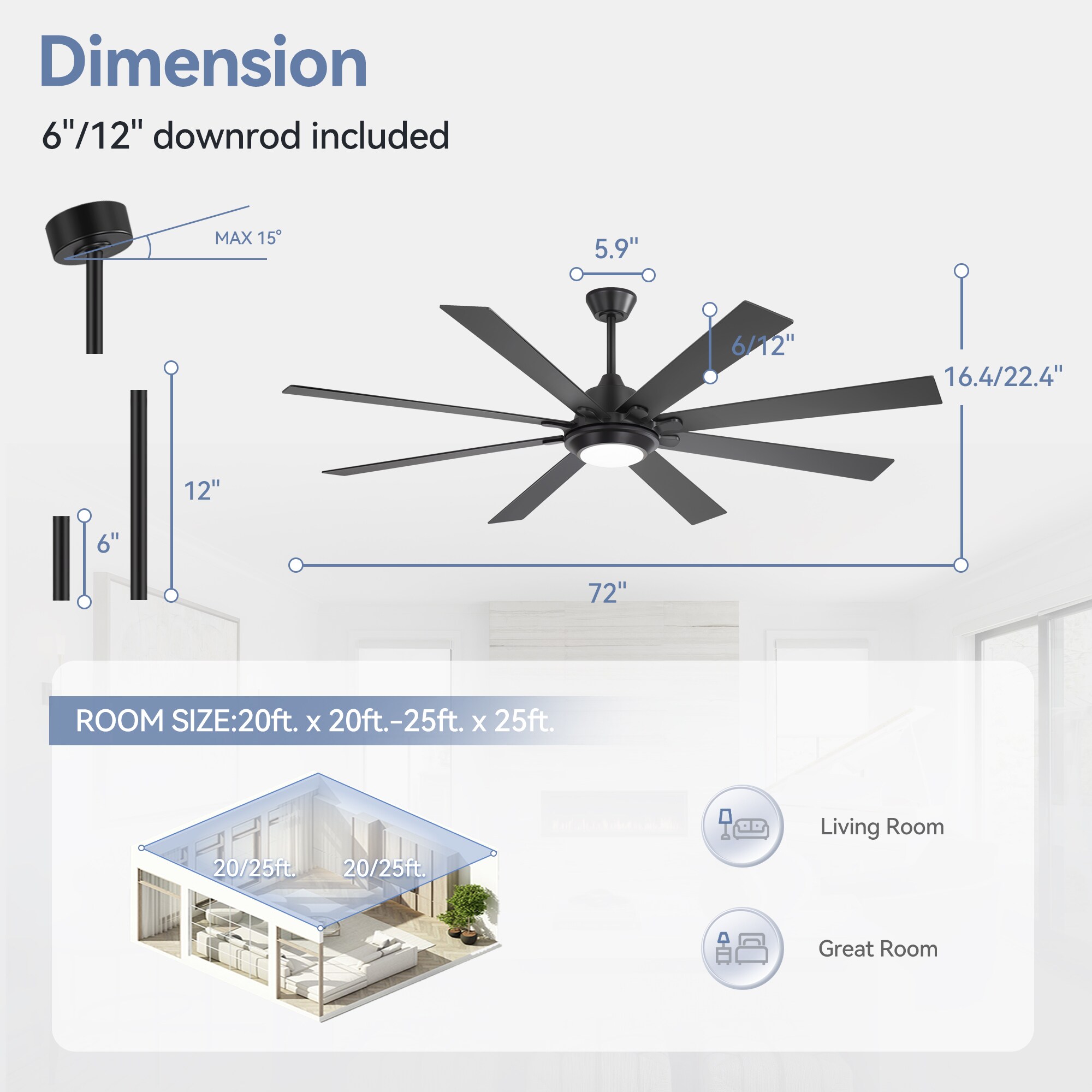 Breezary 32050-BK Ceiling-Fans - View #12