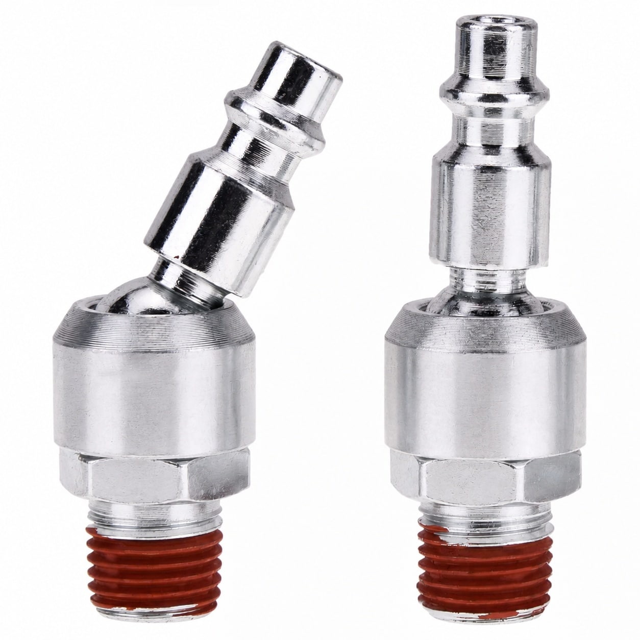 AKSCYZM  2 pack 1 Quarter Inch Swivel Air Tool Fittings 360 Degree Rotatable Industrial Plugs Male NPT Quick Connect Hose Connectors for Air
