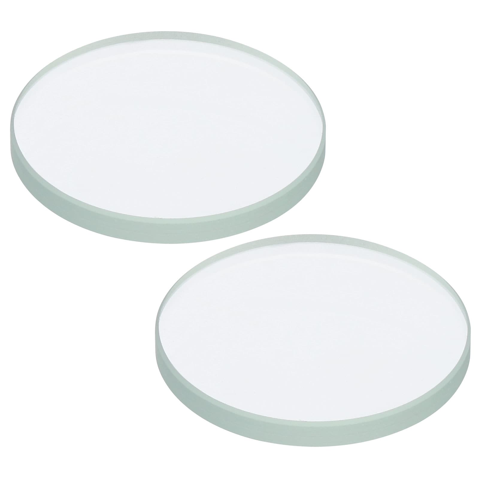 PATIKIL 1.18x0.12in Dia Flashlight Glass Lens 2pcs Polished Edge Glass Lens for LED Light Source Lens Handheld Flashlight Replacement Transparent #S26052200UX7263