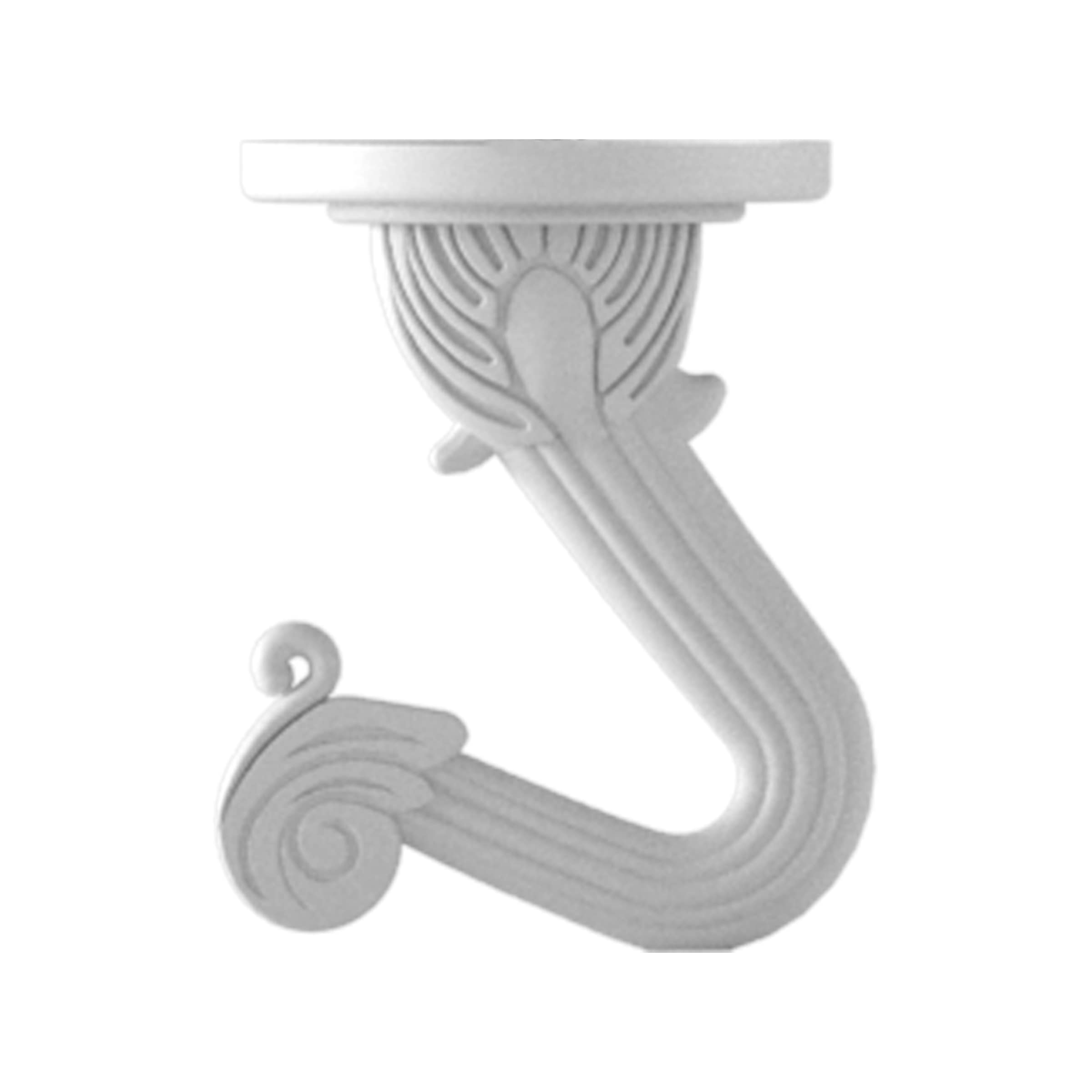 White Decorative Hooks For Hanging Plants - Pack Of 2 Metal Plant