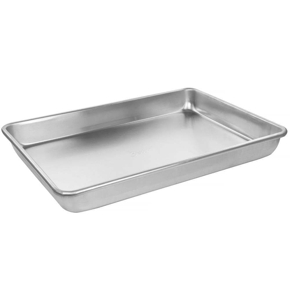 Oster 17 Inch x 12 Inch Baker's Glee Aluminum Cookie Sheet - Silver,  Reinforced Rim, Oven Safe in the Bakeware department at
