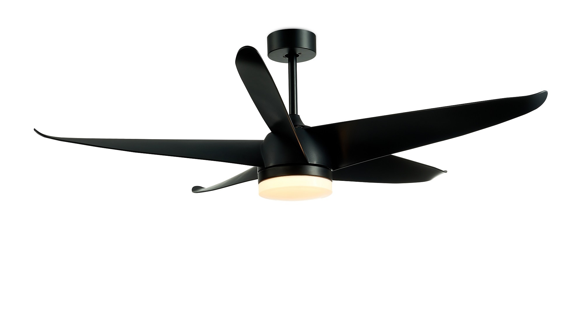  LWDO0512 60-in Integrated LED Outdoor Black with Black Blades Ceiling Fan With Light - Remote Included ( 5 -Blade )