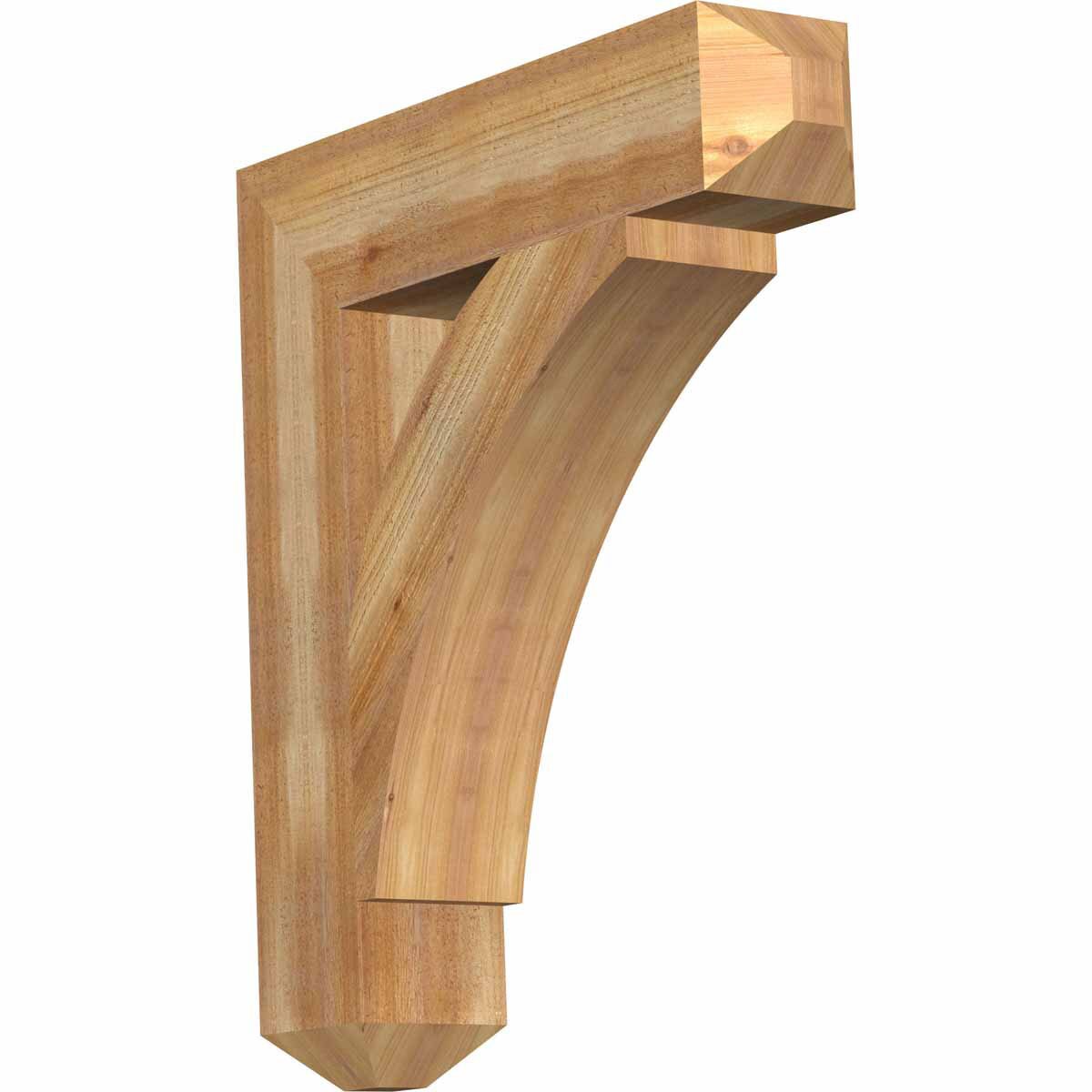 Ekena Millwork BKT06X28X32THR04RWR Thorton craftsman rough sawn 6-in x 28-in x 32-in Western red cedar Brown Wood Standard bracket